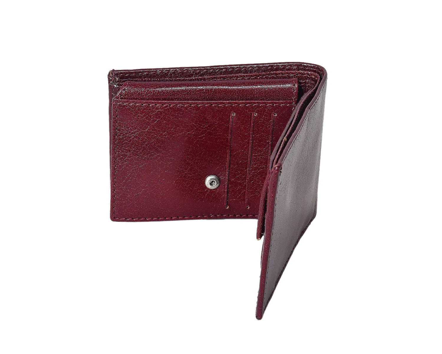 Premium Genuine Leather Bi-Fold Wallet for Men with Card Slots & Cash Compartment - Image 3