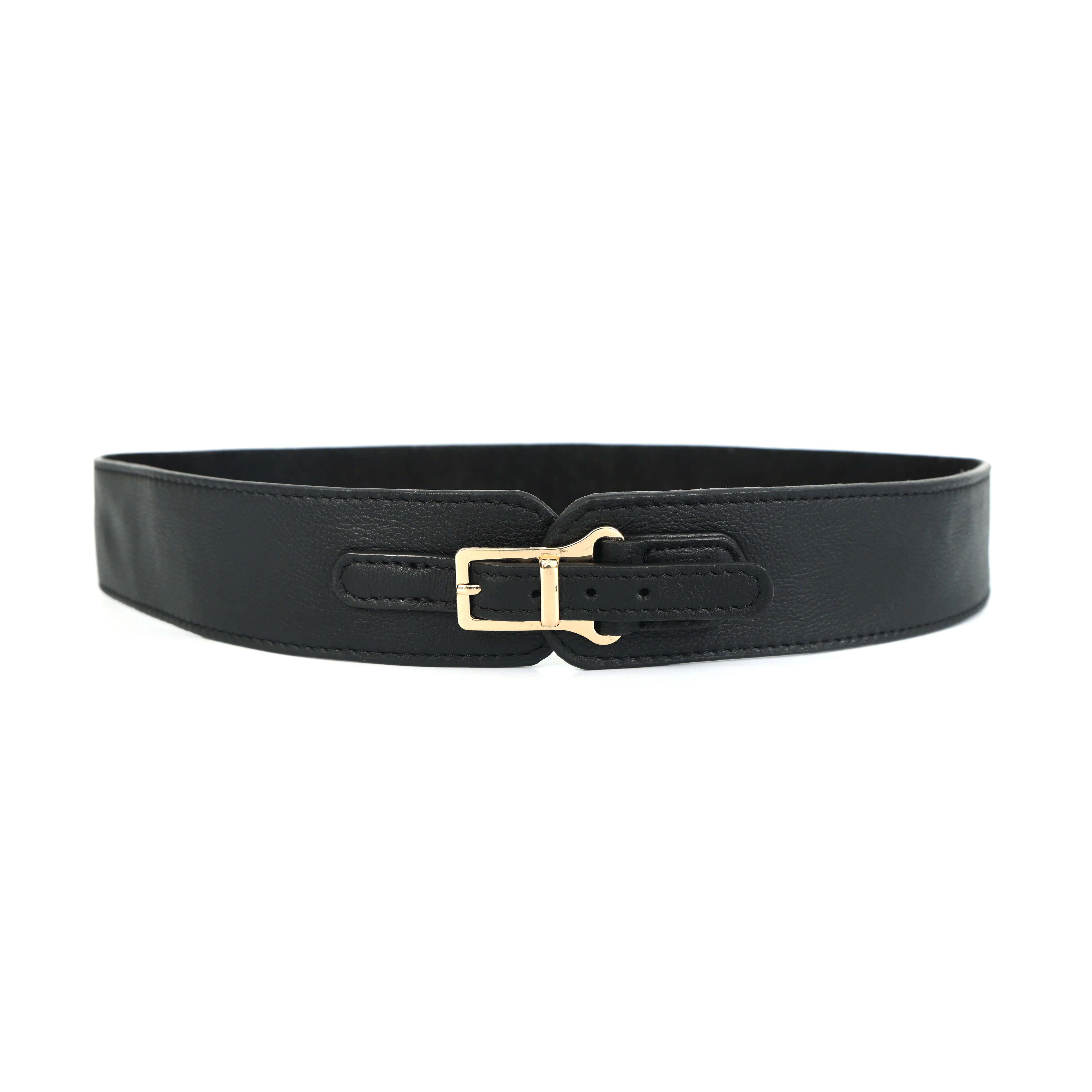 Celtic Classic Black Genuine Leather Belt for Men | Elegant Slim Adjustable Formal & Casual Belt - Image 3
