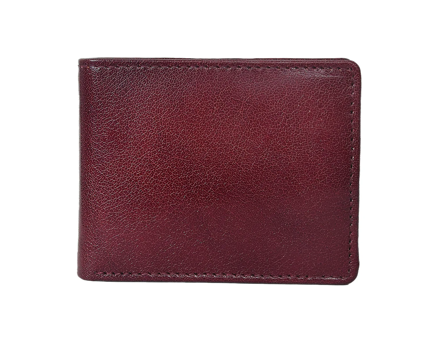 Premium Genuine Leather Bi-Fold Wallet with ID Window & Multiple Card Slots - Image 3
