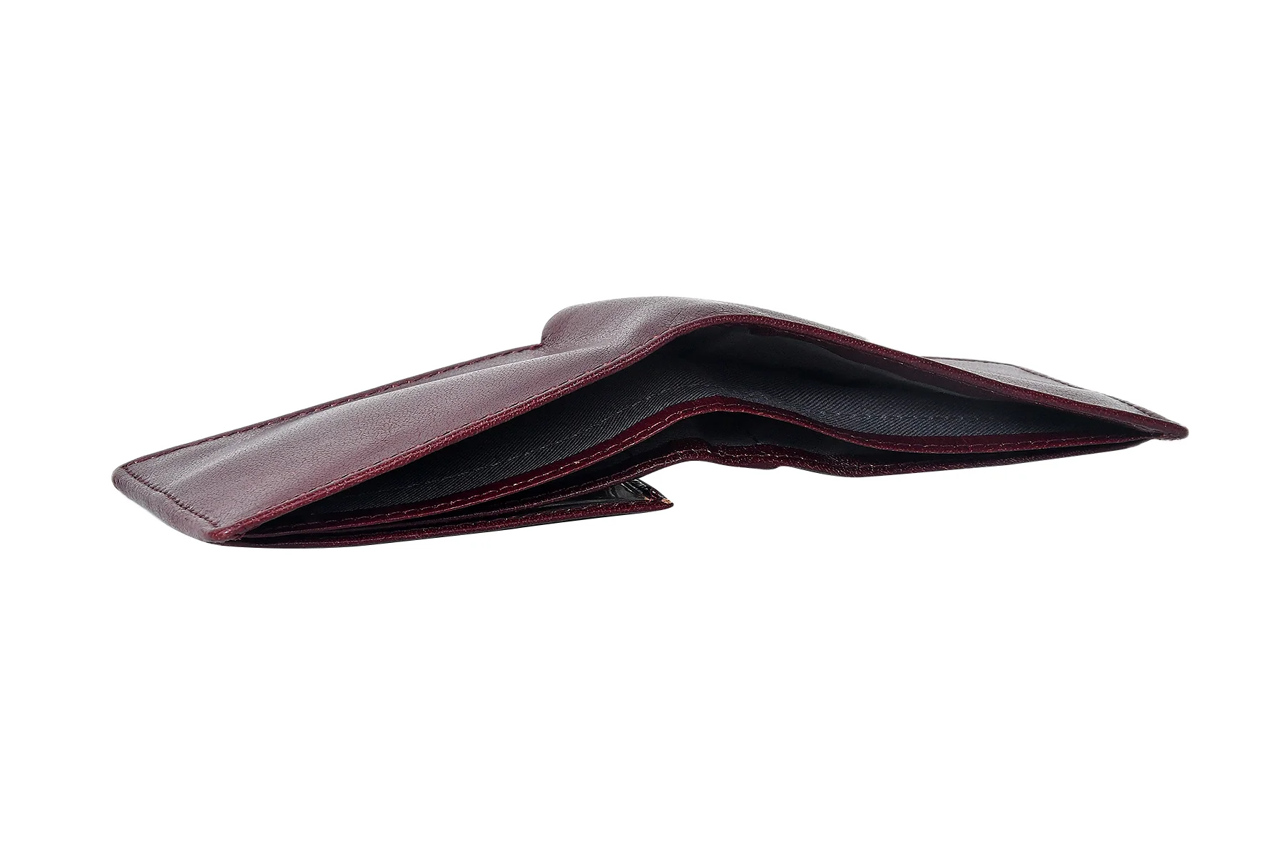 Premium Genuine Leather Bi-Fold Wallet with ID Window & Multiple Card Slots - Image 7