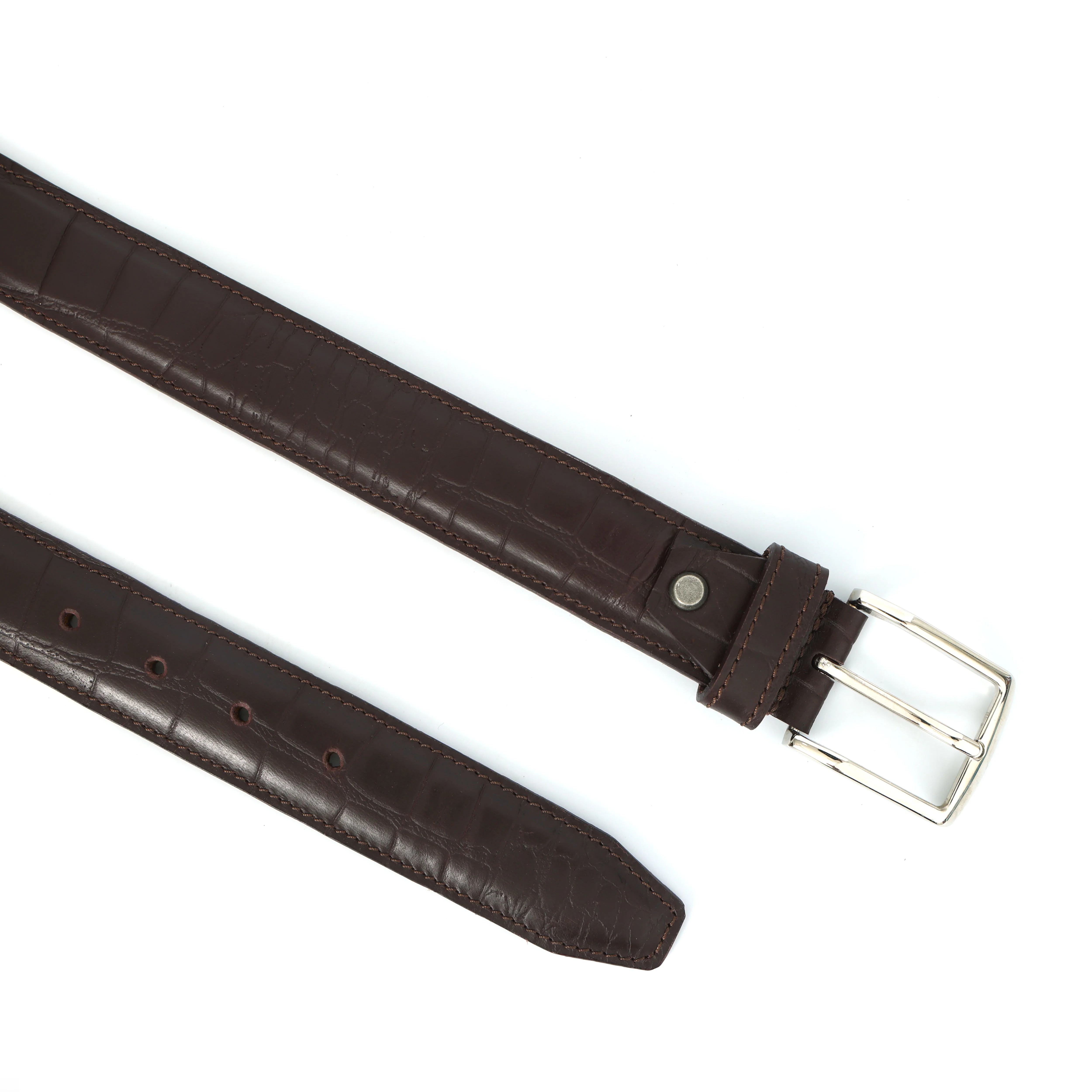 Celtic Dark Brown Genuine Leather Belt | Classic Formal Belt for Men - Image 2