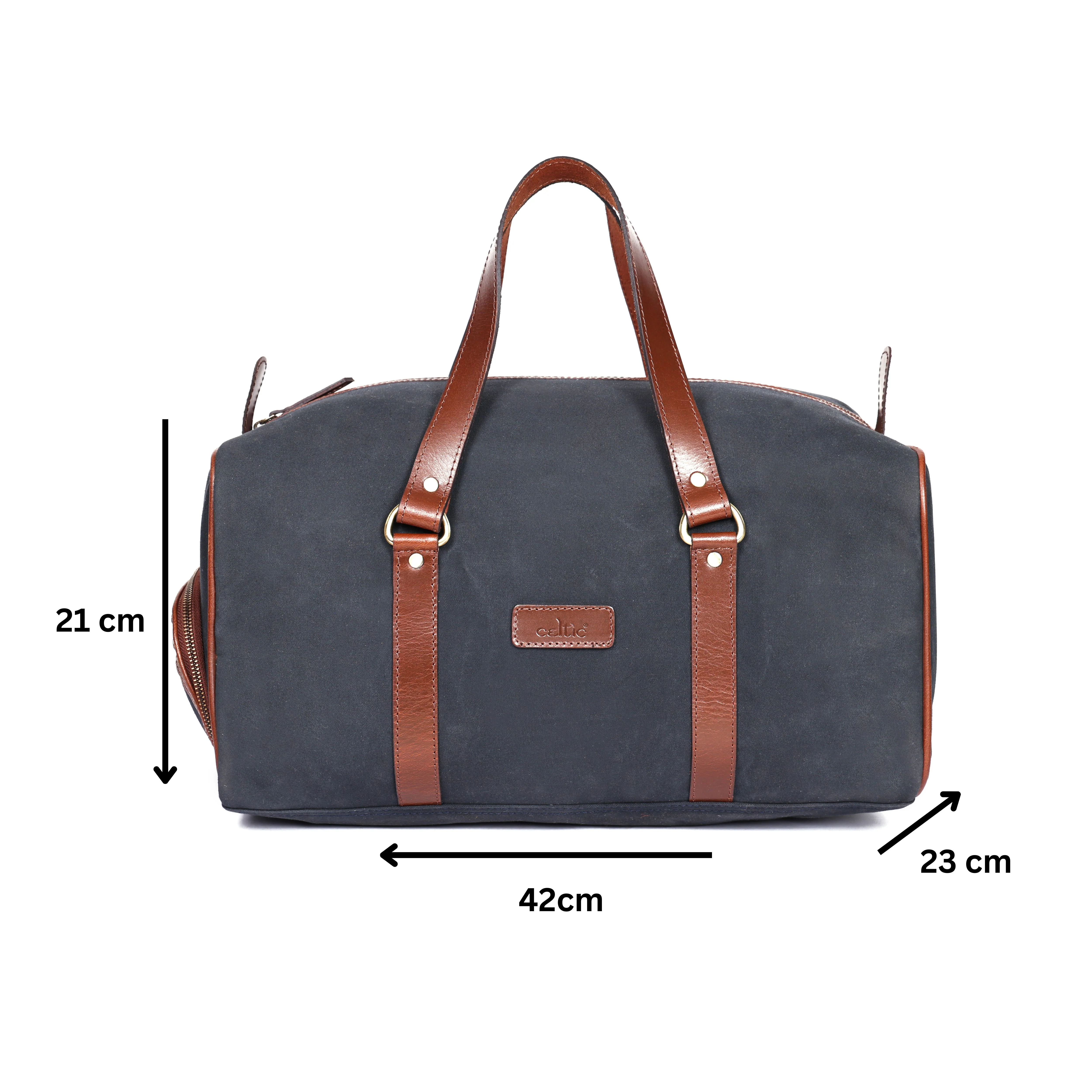 Premium Canvas Travel Duffel Bag with Shoe Compartment  Weekender & Gym Bag - Image 10