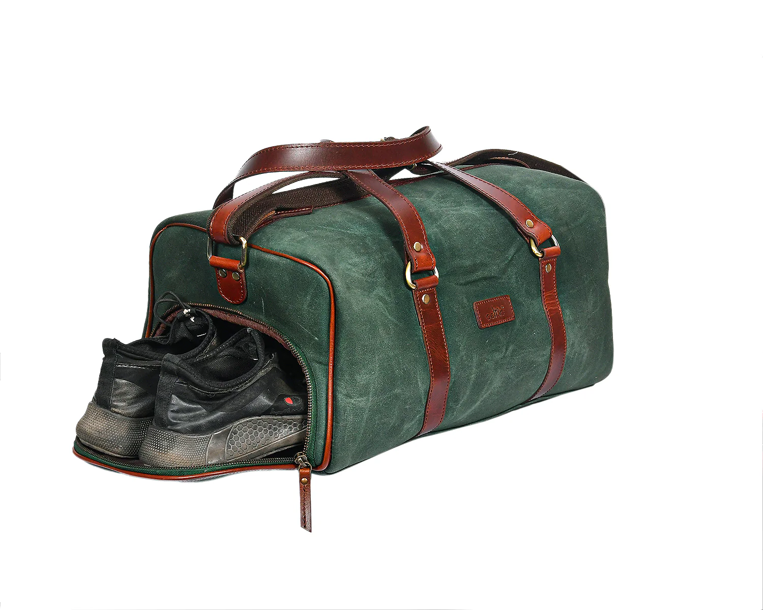 Premium Canvas Travel Duffel Bag with Shoe Compartment  Weekender & Gym Bag - Image 17