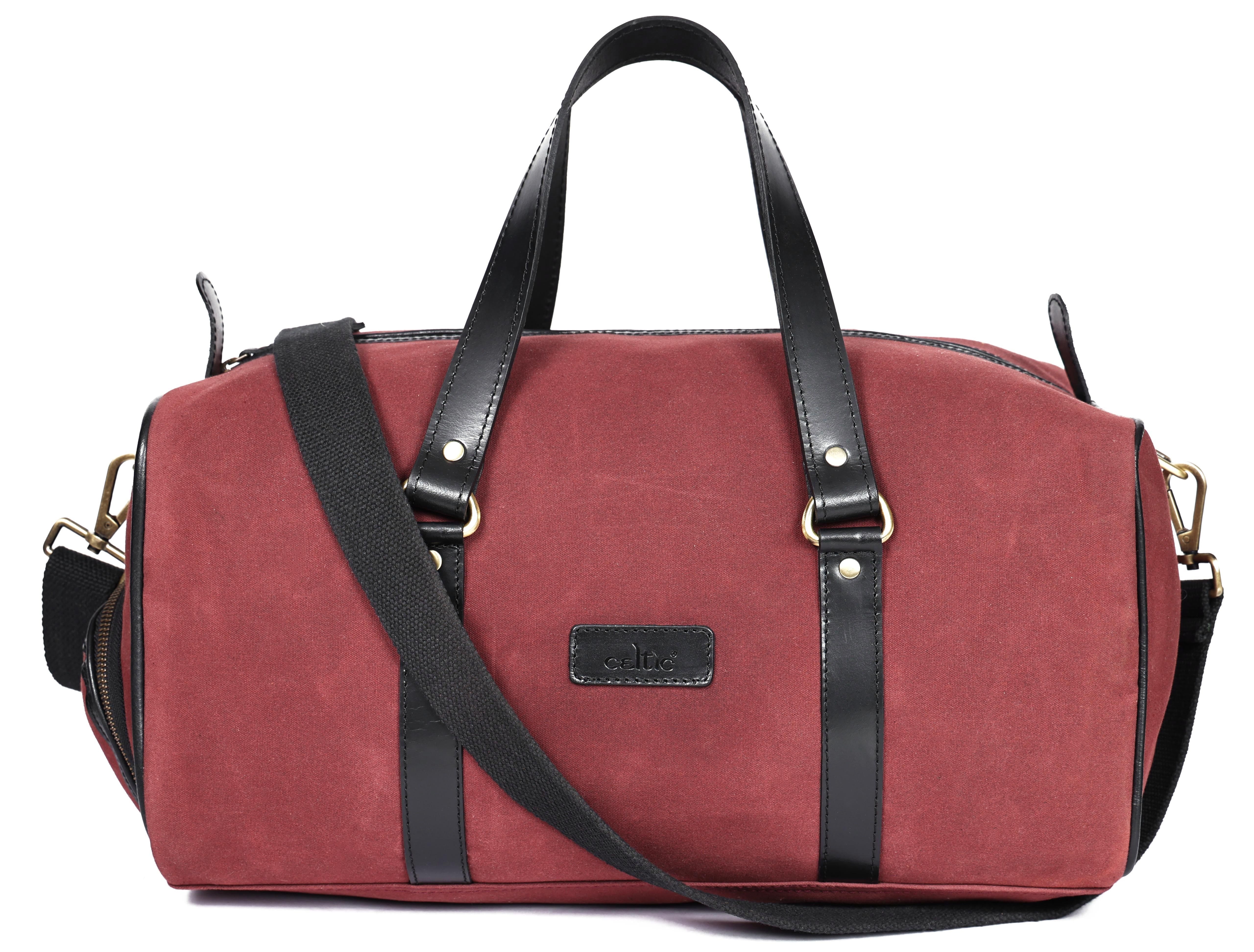 Premium Canvas Travel Duffel Bag with Shoe Compartment  Weekender & Gym Bag - Image 25