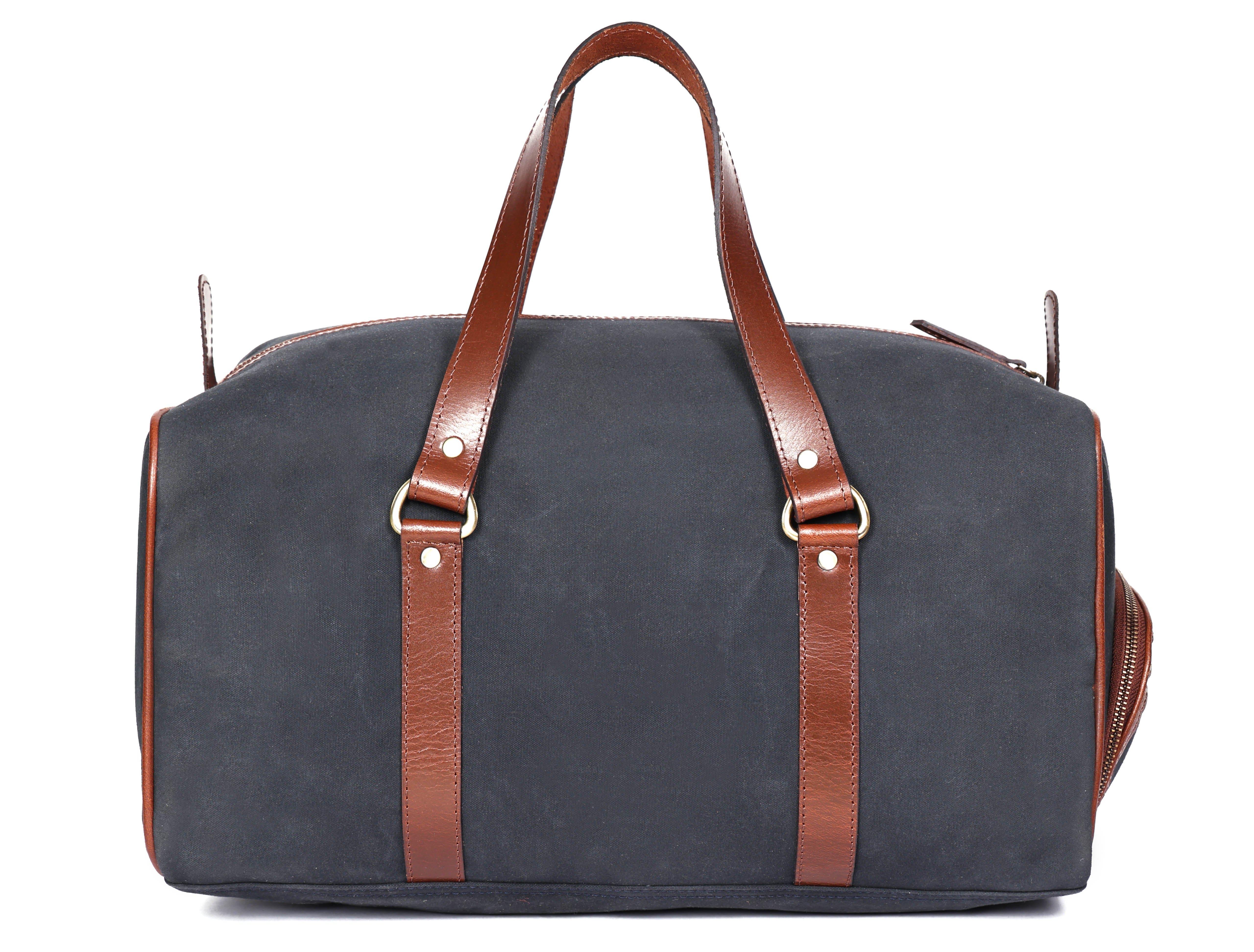 Premium Canvas Travel Duffel Bag with Shoe Compartment  Weekender & Gym Bag - Image 5