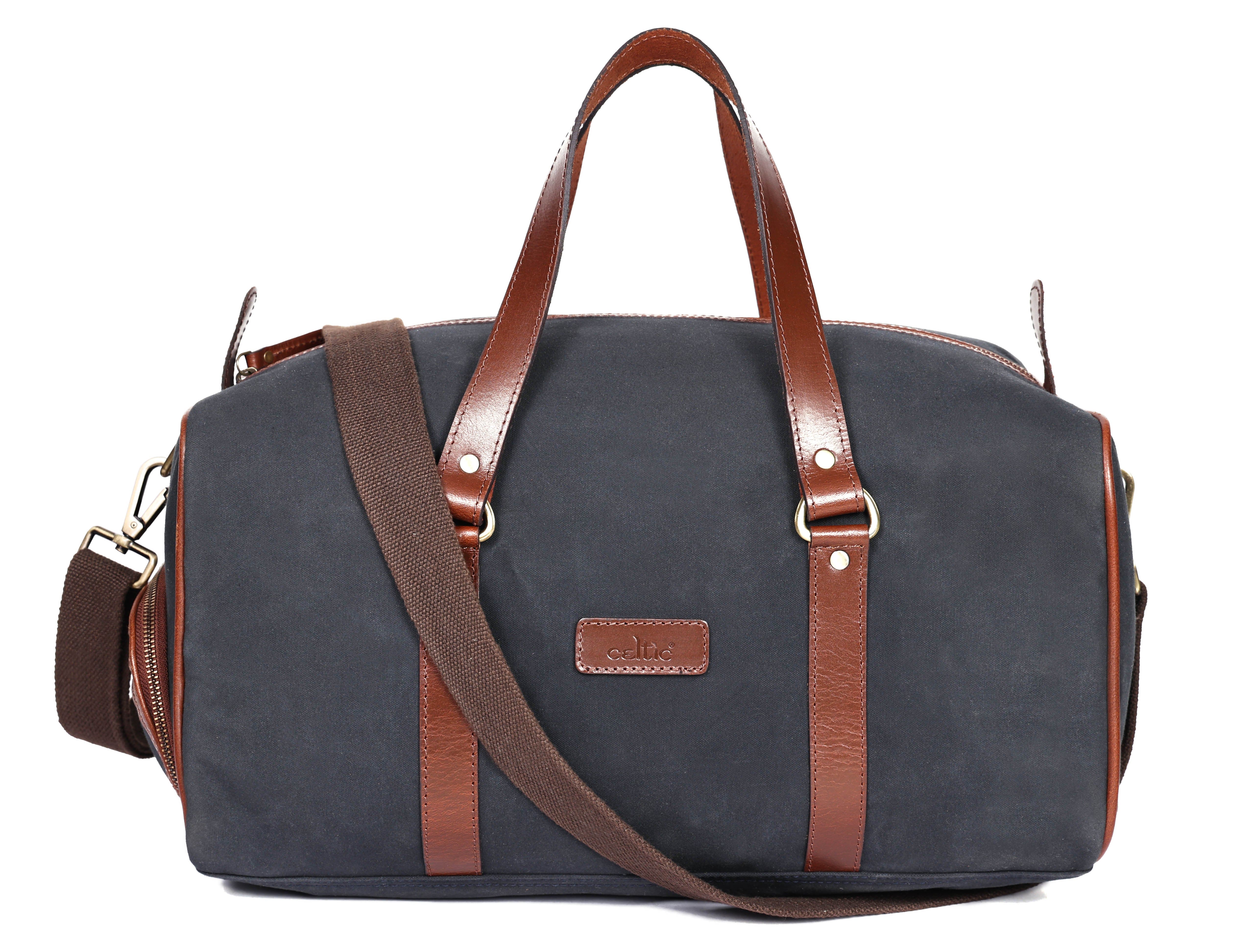 Premium Canvas Travel Duffel Bag with Shoe Compartment  Weekender & Gym Bag - Image 6