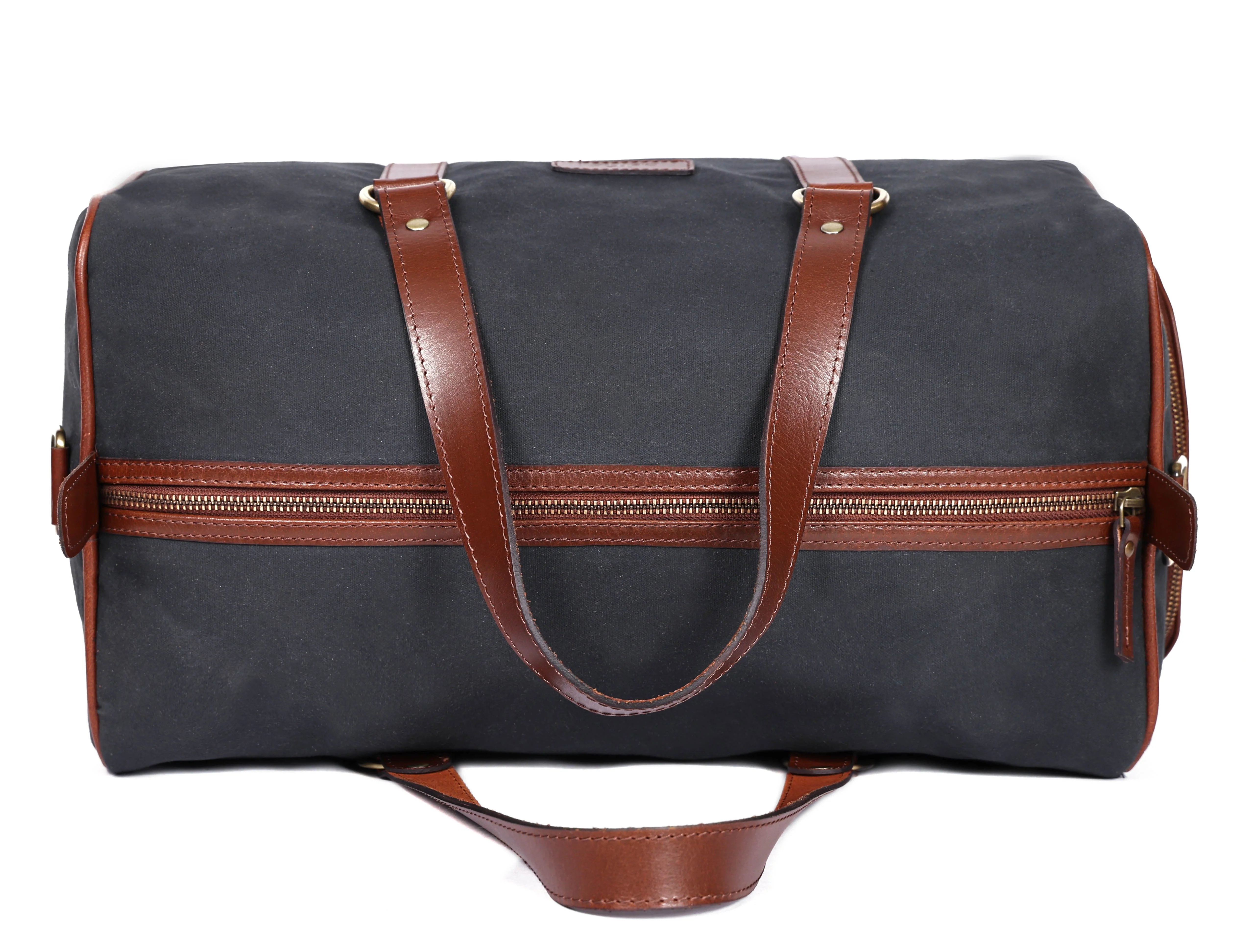 Premium Canvas Travel Duffel Bag with Shoe Compartment  Weekender & Gym Bag - Image 9
