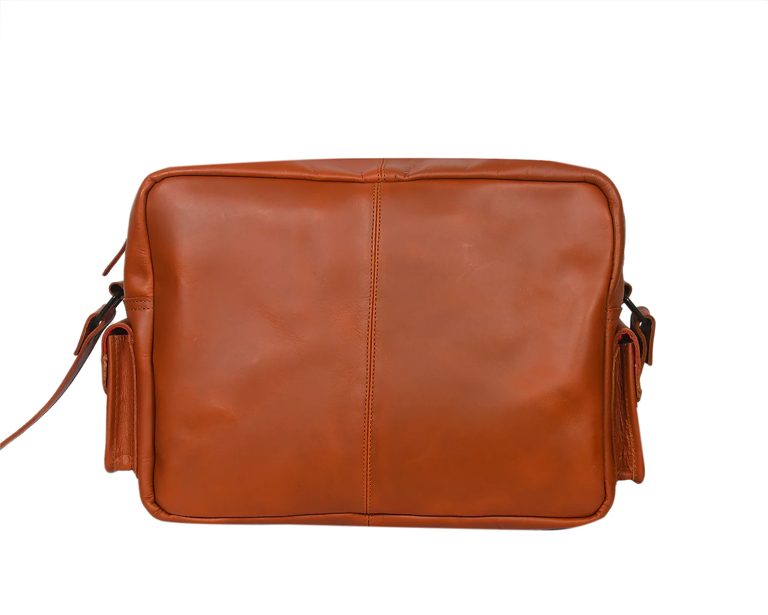 Premium Leather Travel Messenger Bag with Multi-Pockets & Adjustable Strap - Image 4