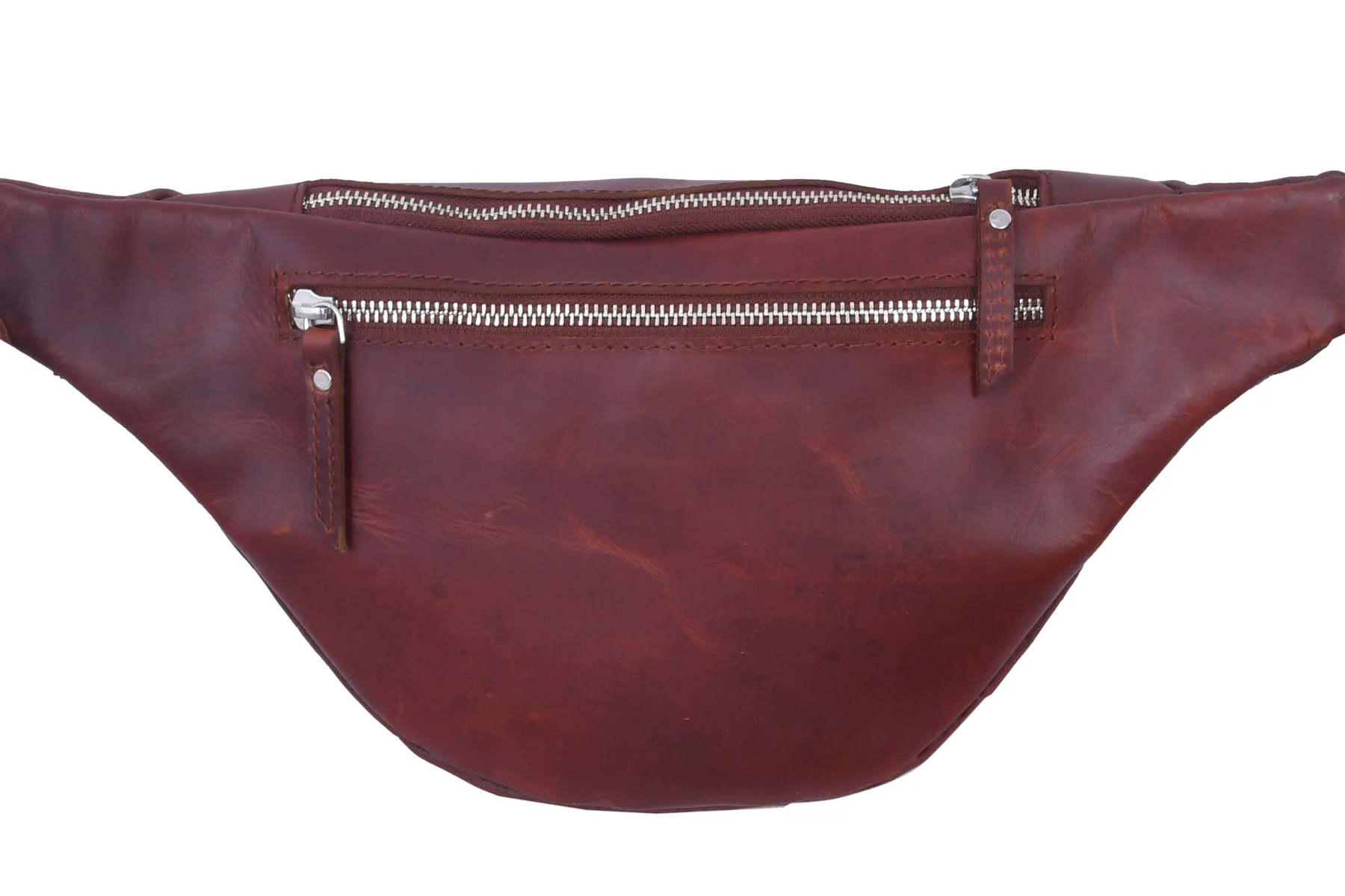 Full-Grain Leather waist bag with Adjustable Strap & Secure Zipper Closure - Image 10