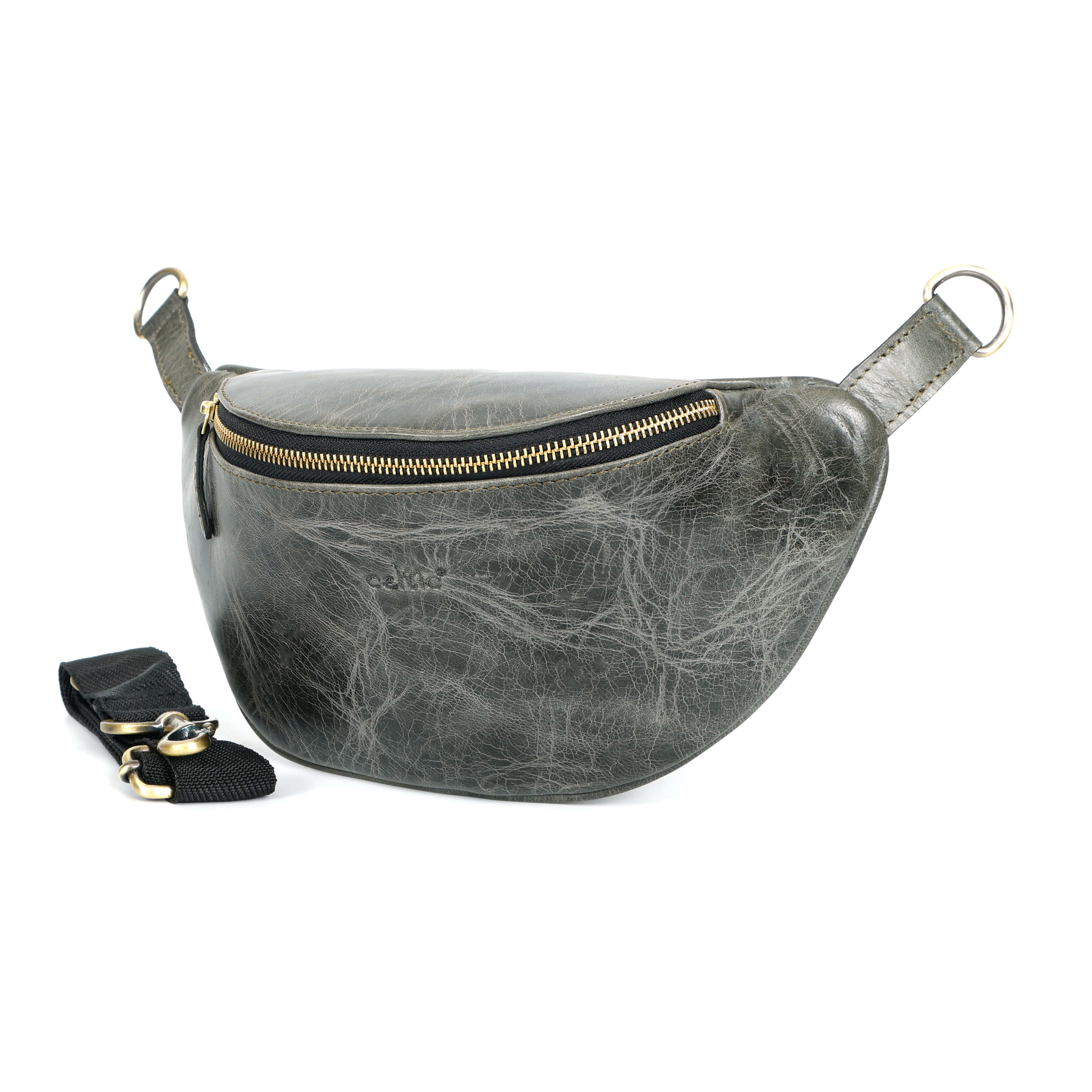 Full-Grain Leather waist bag with Adjustable Strap & Secure Zipper Closure - Image 5
