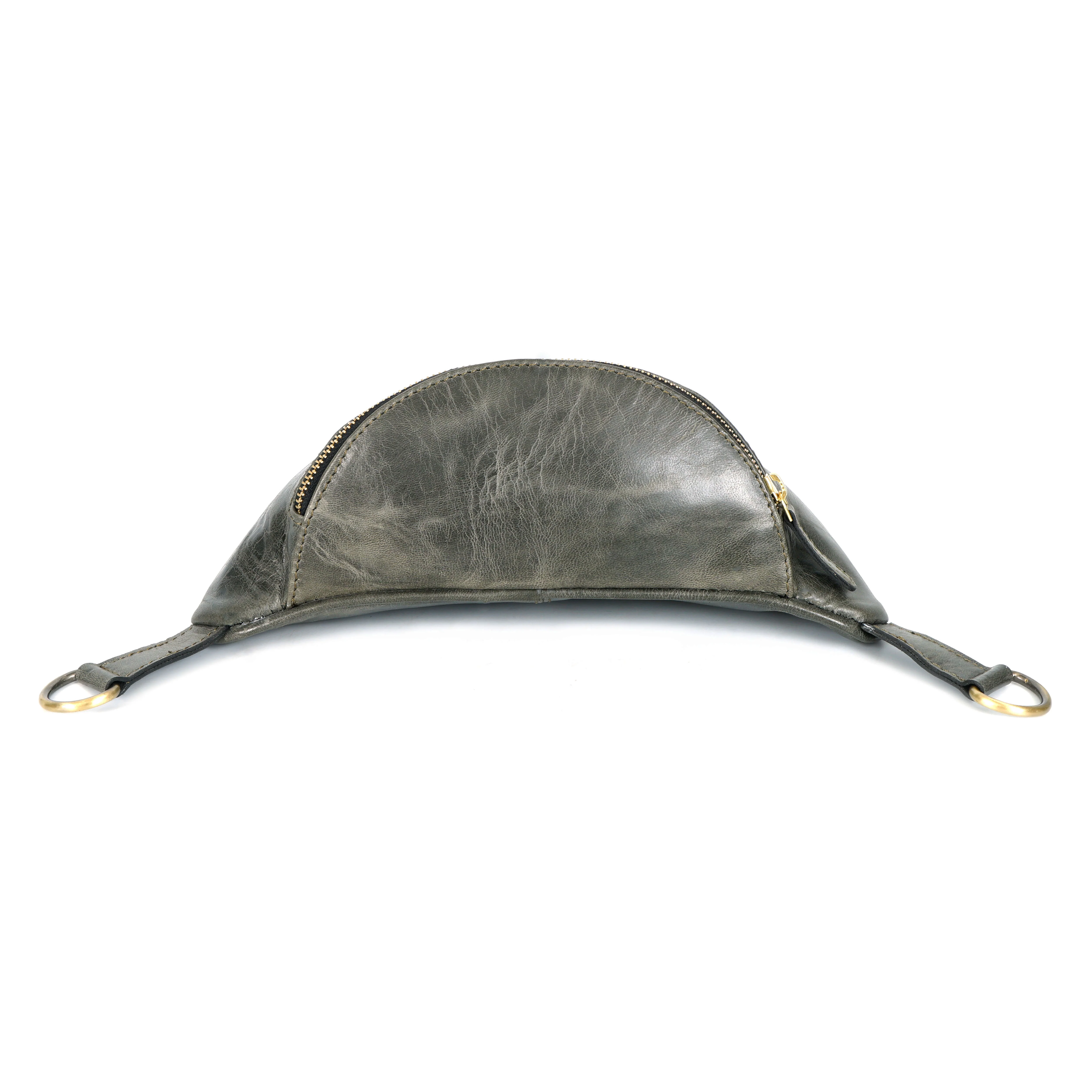 Full-Grain Leather waist bag with Adjustable Strap & Secure Zipper Closure - Image 6