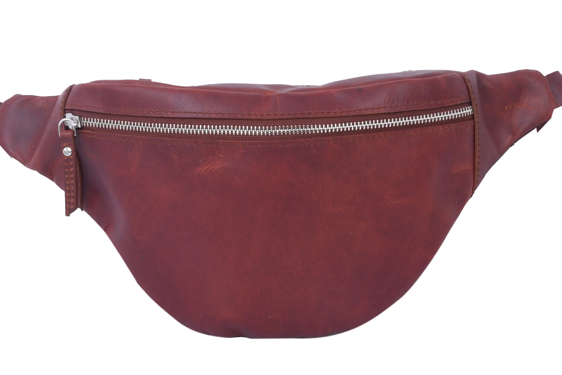 Full-Grain Leather waist bag with Adjustable Strap & Secure Zipper Closure - Image 9