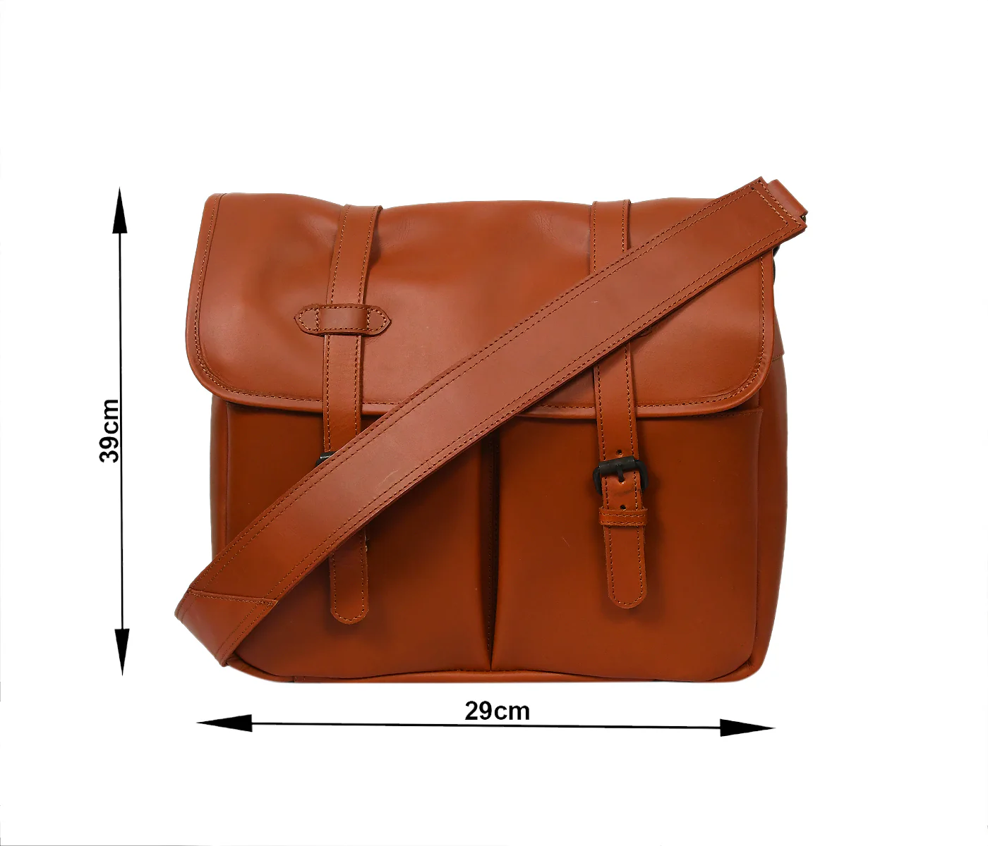 Premium Leather DSLR Camera Bag with Adjustable Strap & Padded Compartments - Image 7