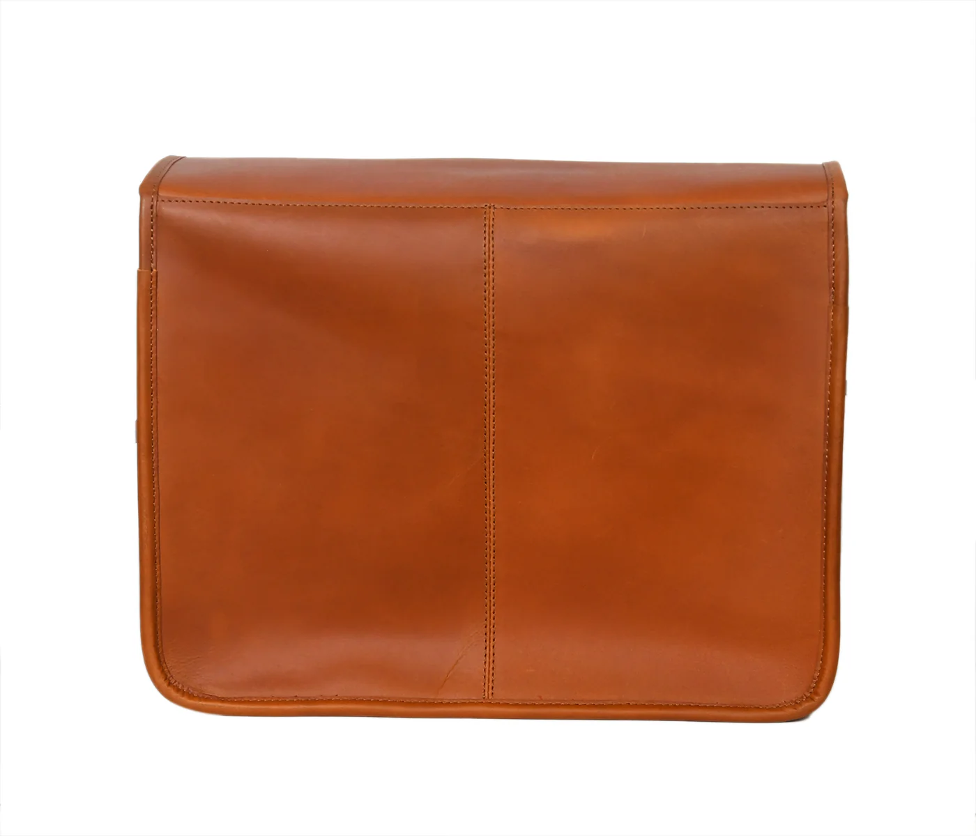 Premium Leather Laptop Messenger Bag with Dual Buckle Flap & Adjustable Strap - Image 5