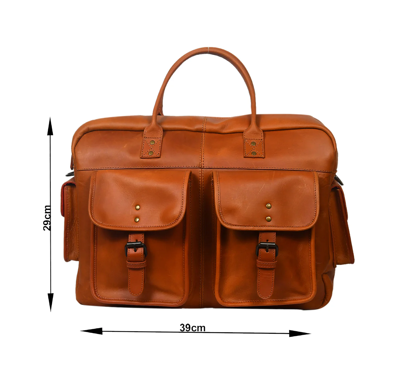 Unisex Leather Messenger & Travel Satchel Bag with Adjustable Shoulder Strap - Image 5