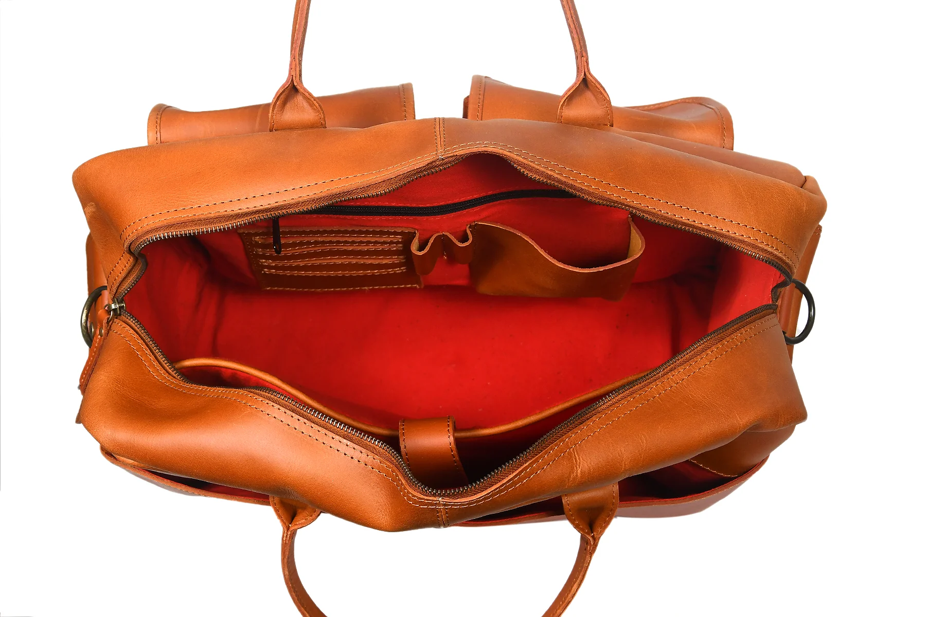 Unisex Leather Messenger & Travel Satchel Bag with Adjustable Shoulder Strap - Image 7
