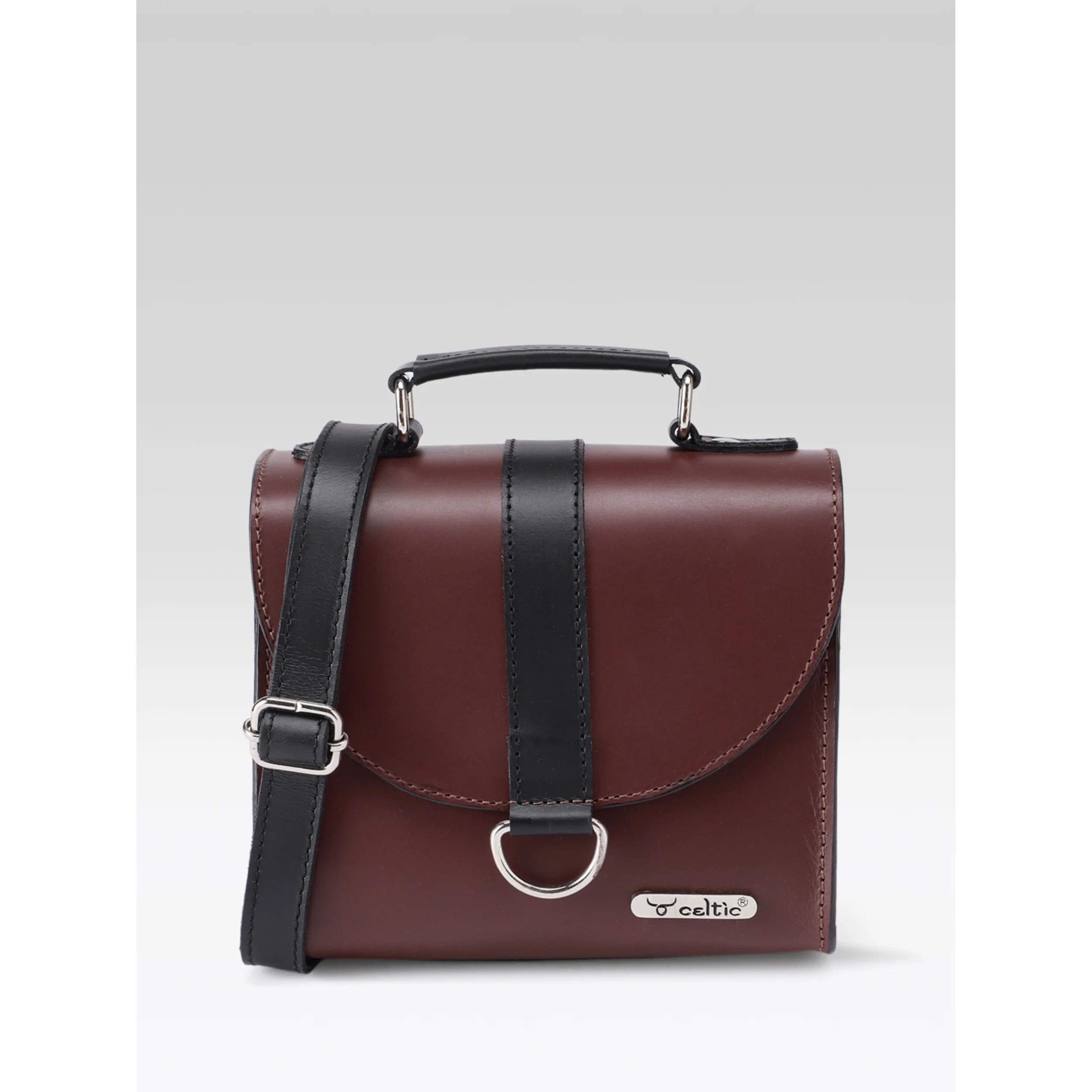 Premium Genuine Leather Mini Handbag for Women | Top Handle & Detachable Sling - Image 2