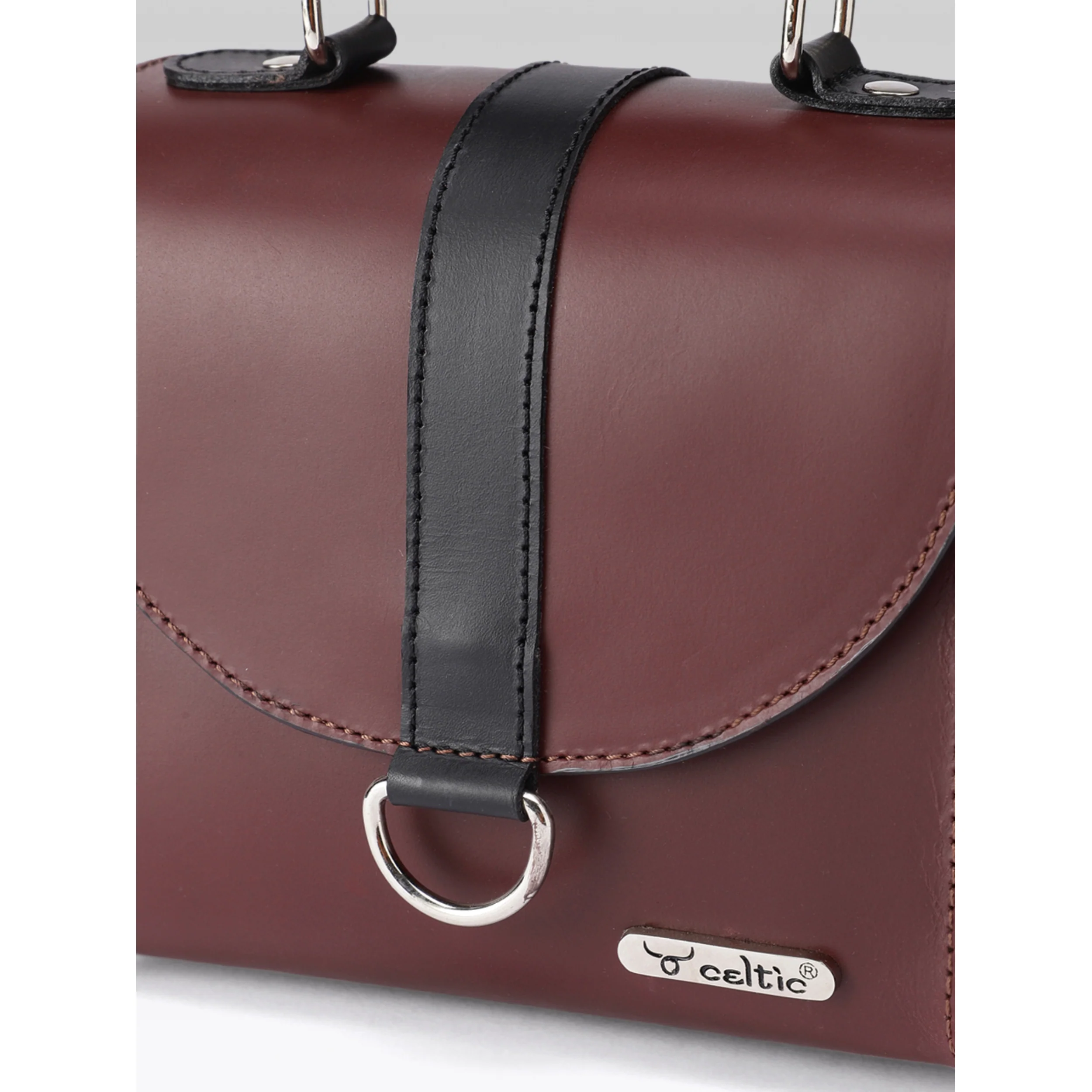 Premium Genuine Leather Mini Handbag for Women | Top Handle & Detachable Sling - Image 5