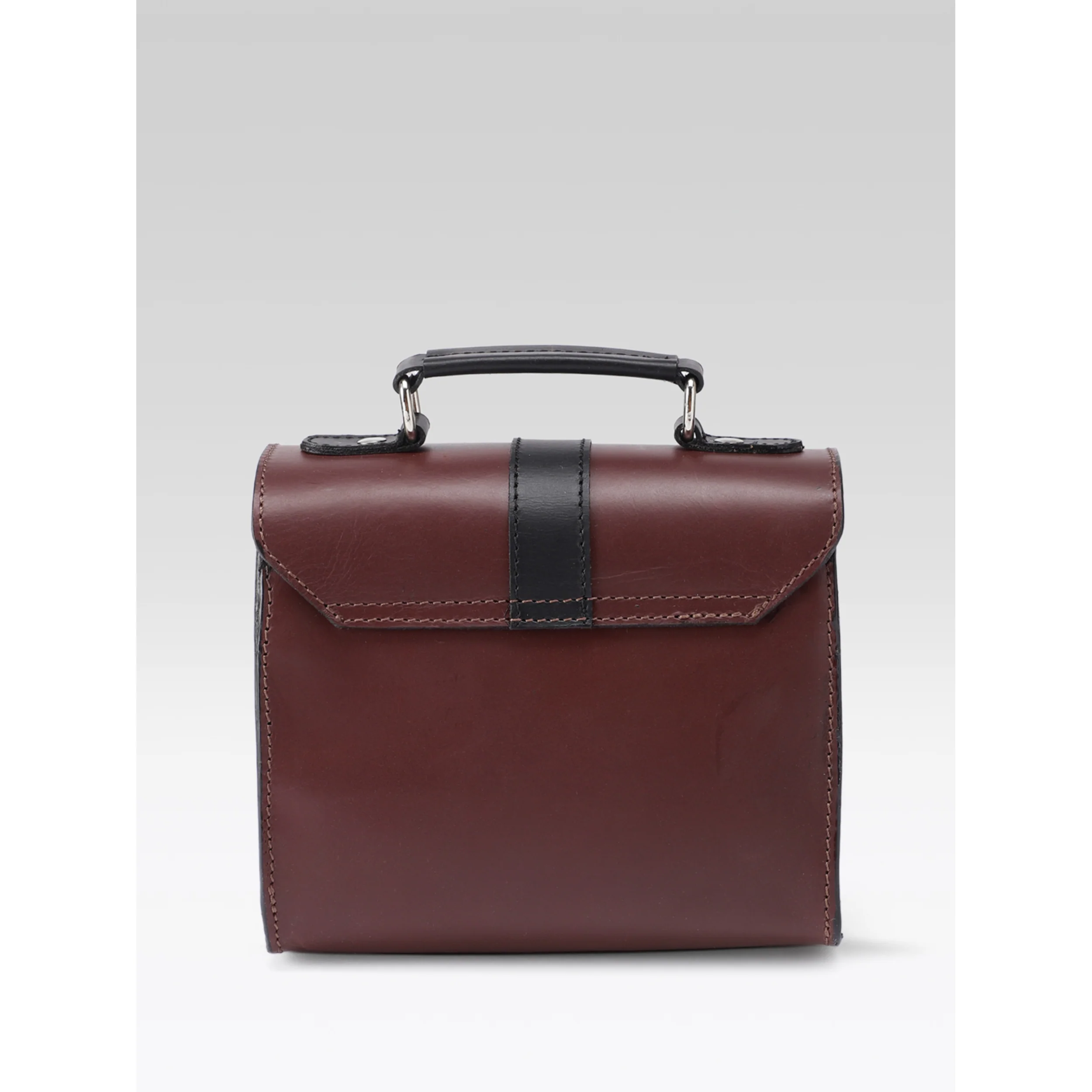 Premium Genuine Leather Mini Handbag for Women | Top Handle & Detachable Sling - Image 7