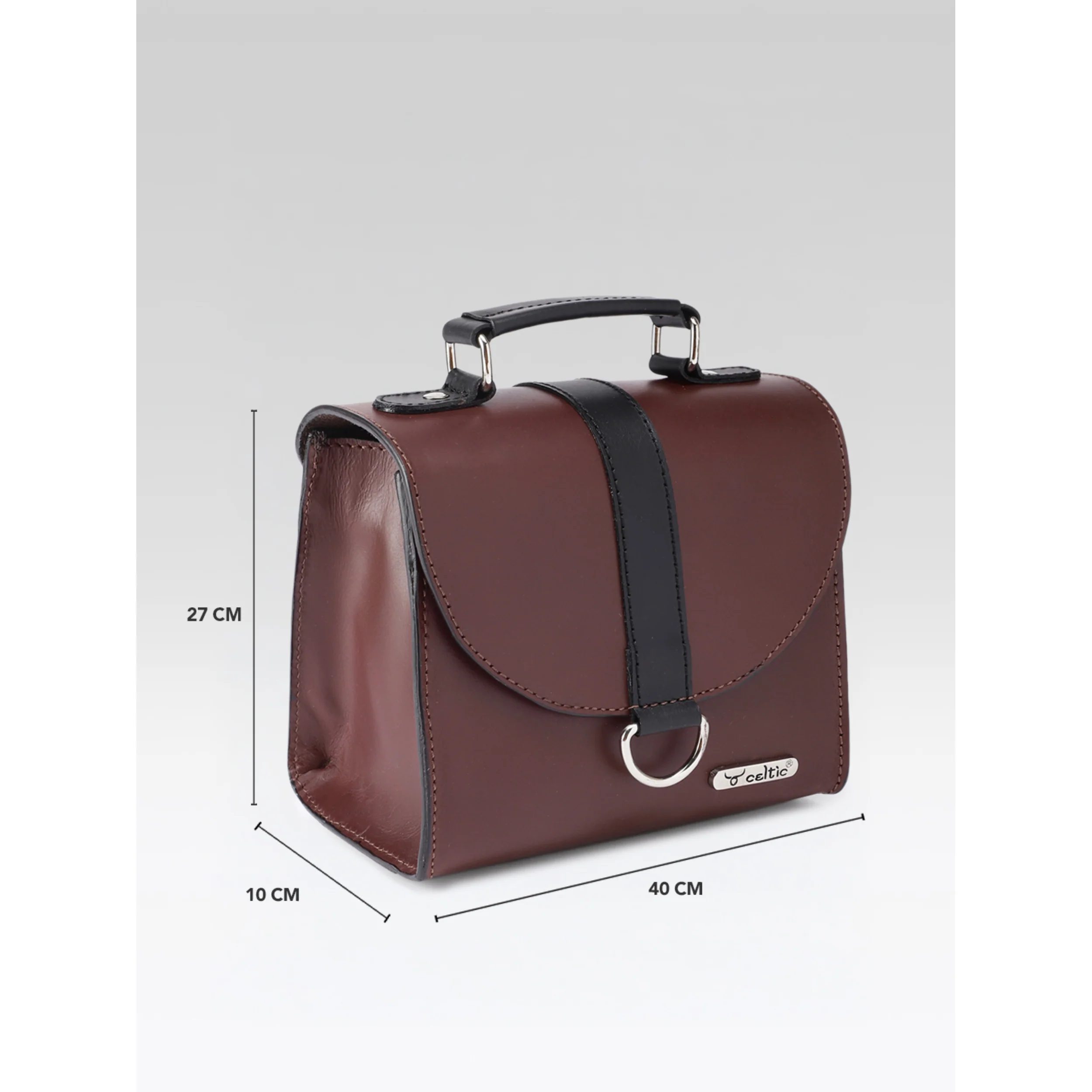 Premium Genuine Leather Mini Handbag for Women | Top Handle & Detachable Sling - Image 8