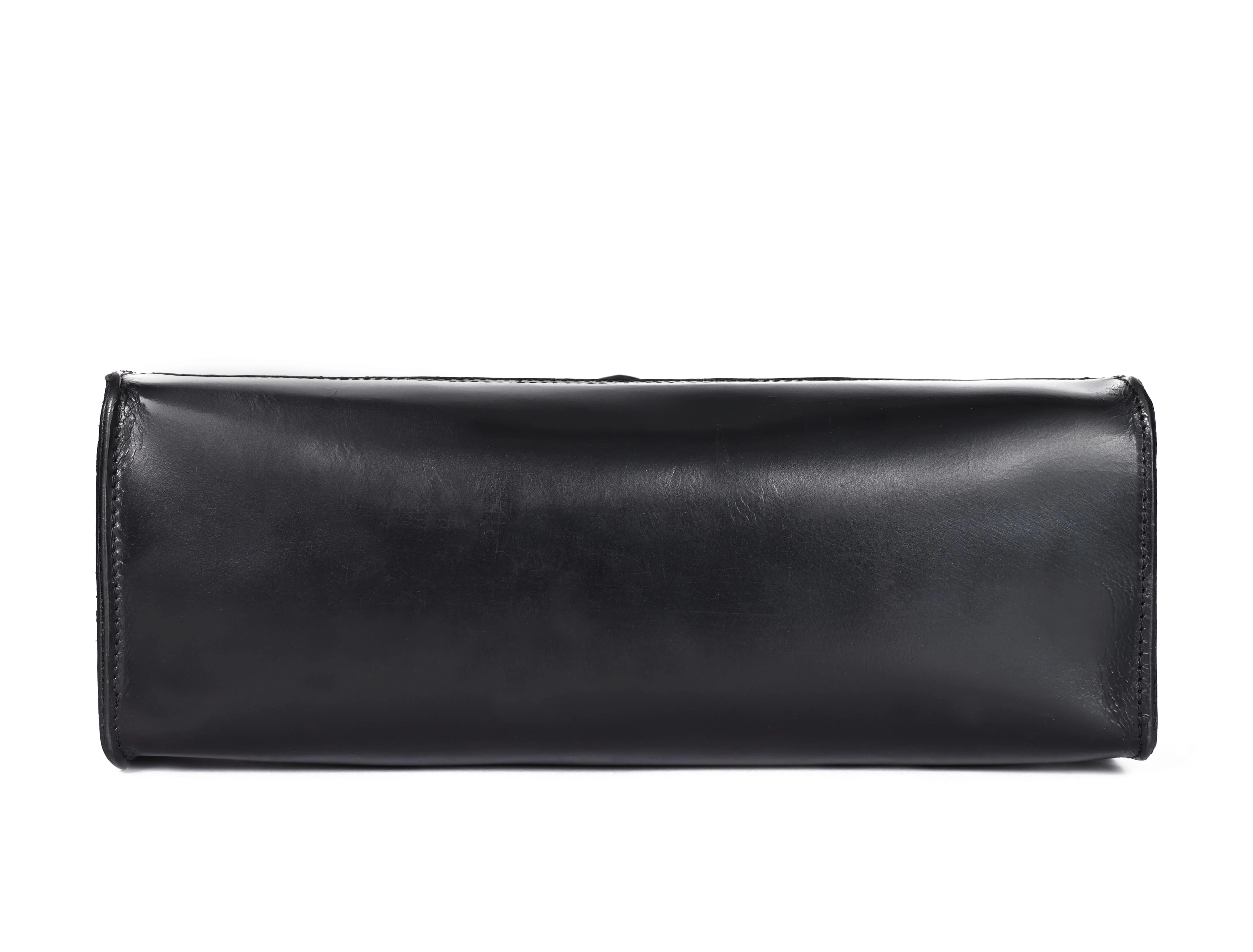 Premium Genuine Leather Structured Shopper Tote with Dual Compartments & Snap Closure - Image 9