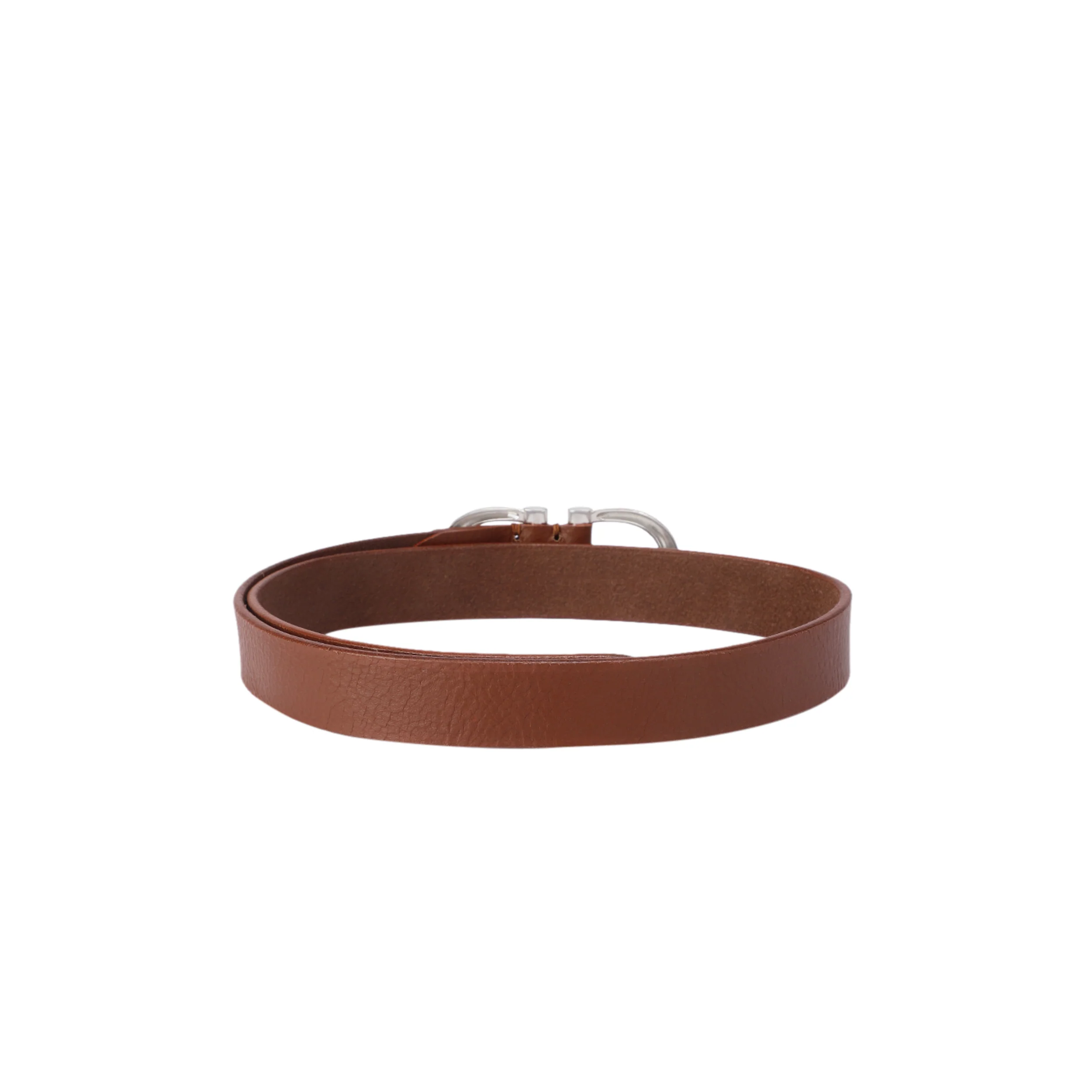 Women Premium Brown Leather Belt With Antique Brass Buckle For Casual Formal Wear - Image 4