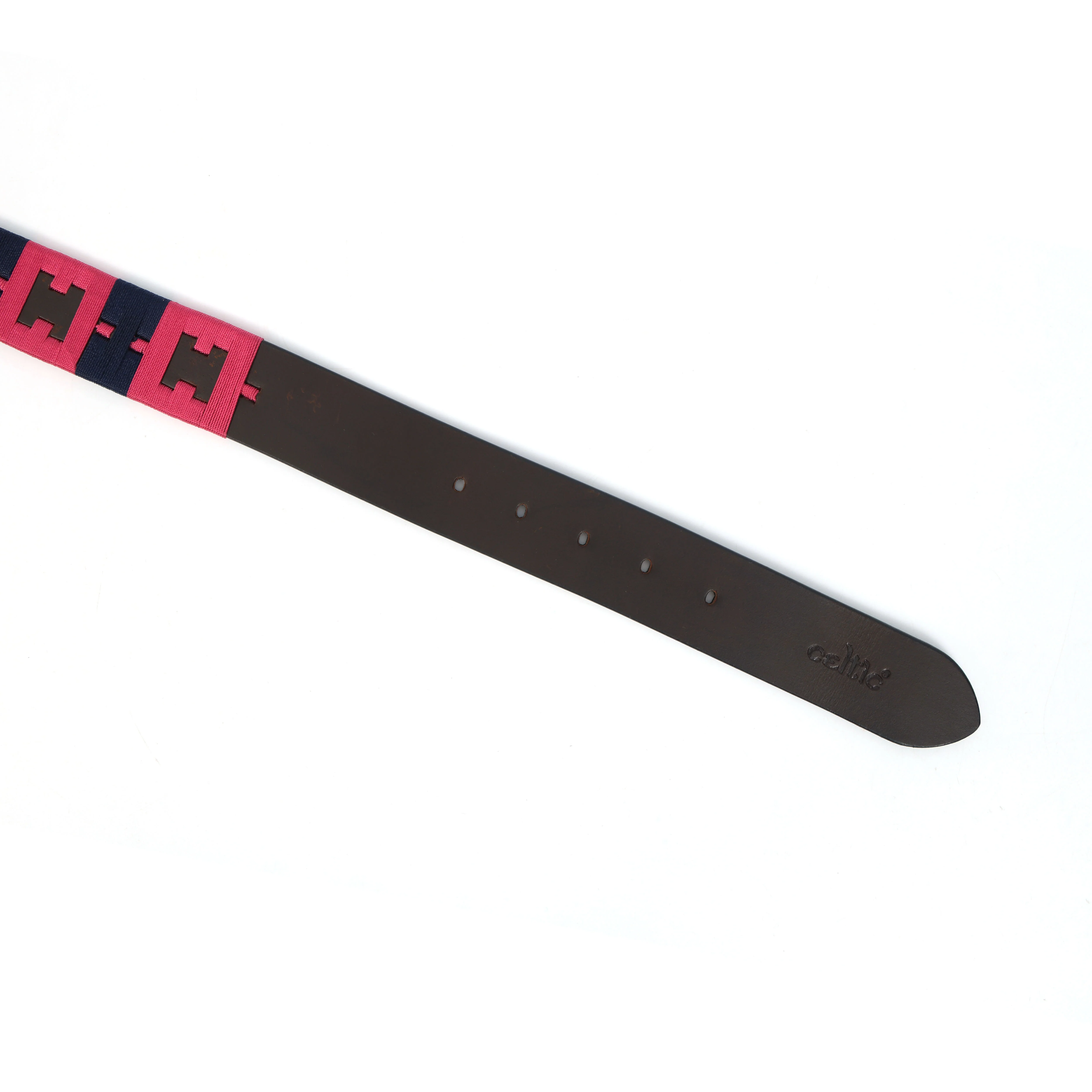 Unisex Handcrafted Leather Fabric Belt With Geometric Weave Antique Buckle Casual Wear - Image 5