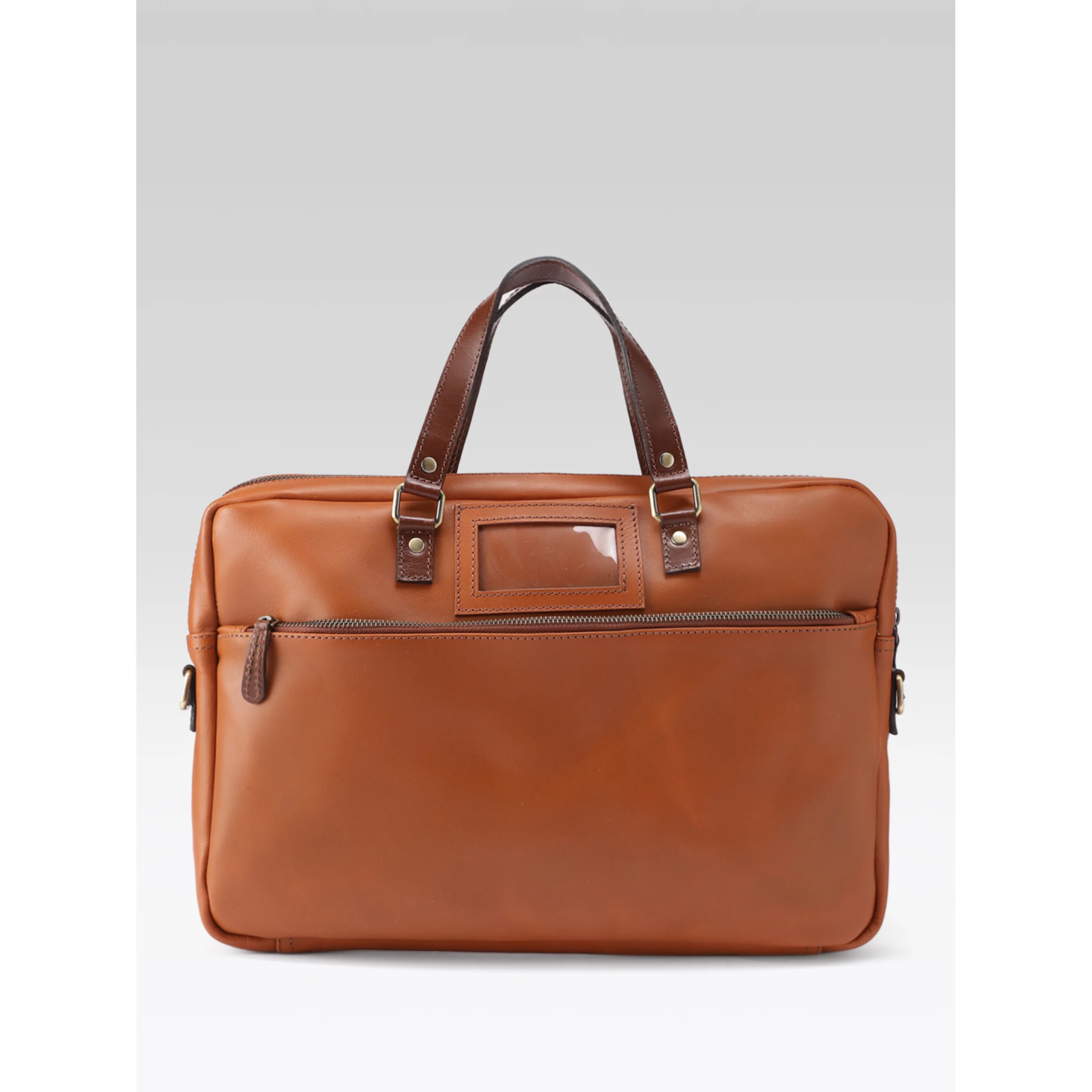 Premium Genuine Leather Business Messenger Laptop Bag - Image 3
