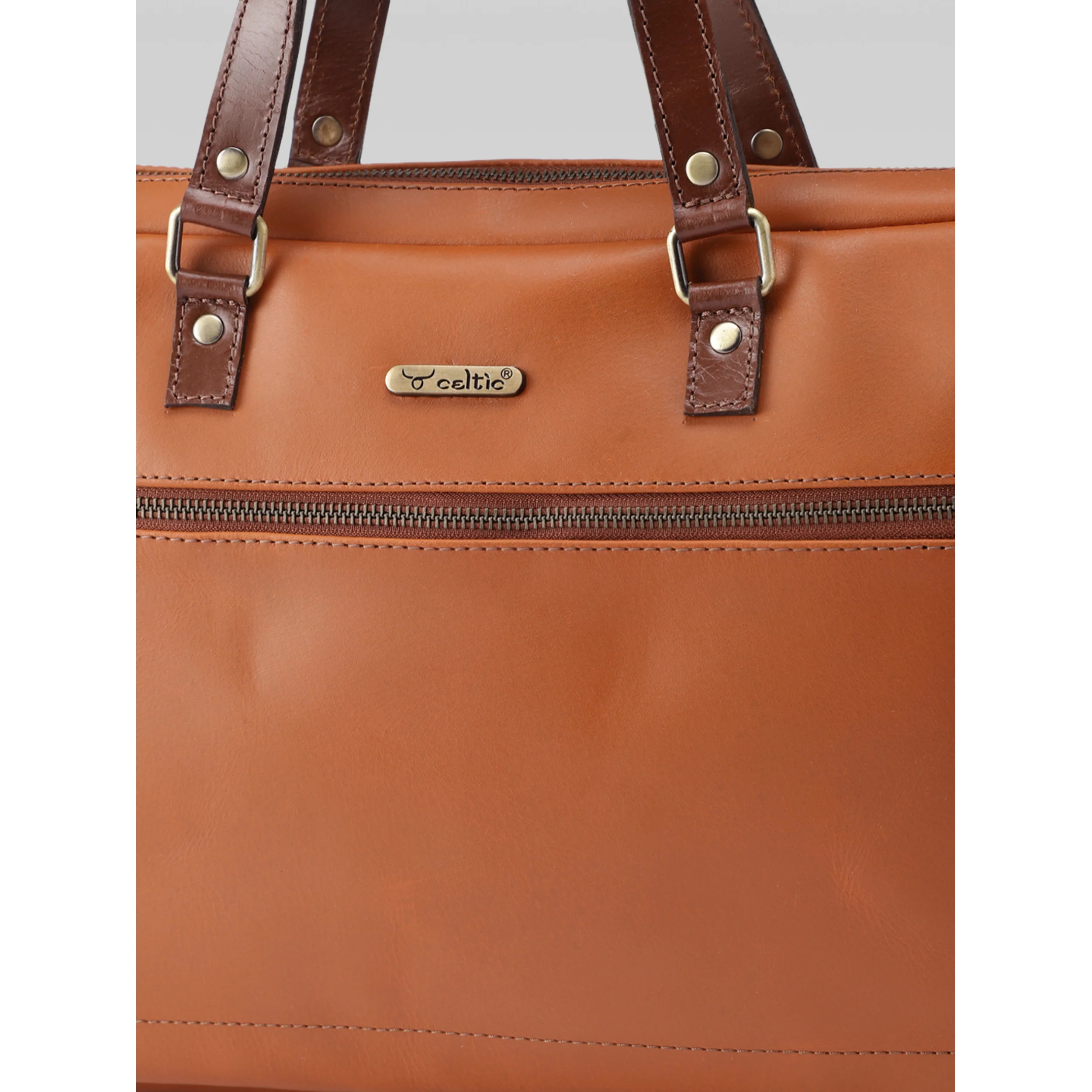 Premium Genuine Leather Business Messenger Laptop Bag - Image 7