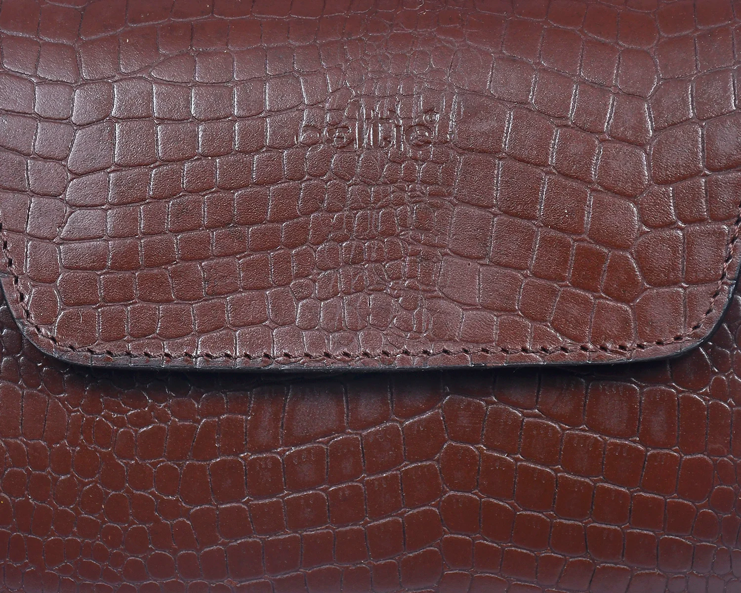 Premium Croc-Embossed Leather Handbag with Top Handle & Structured Zip Compartments - Image 14
