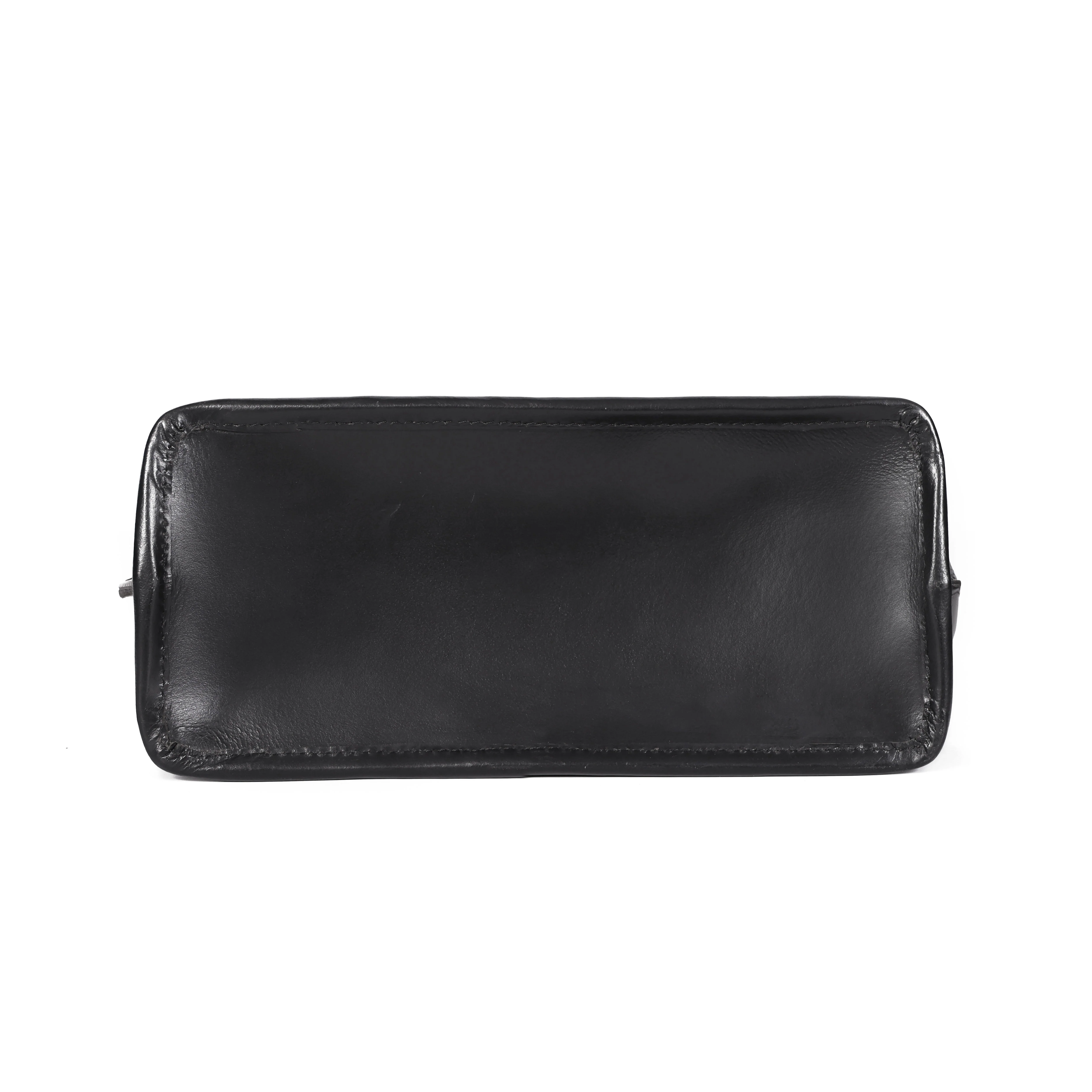 Premium Genuine Leather Tote Bag with Riveted Handles and Spacious Interior Pocket - Image 7