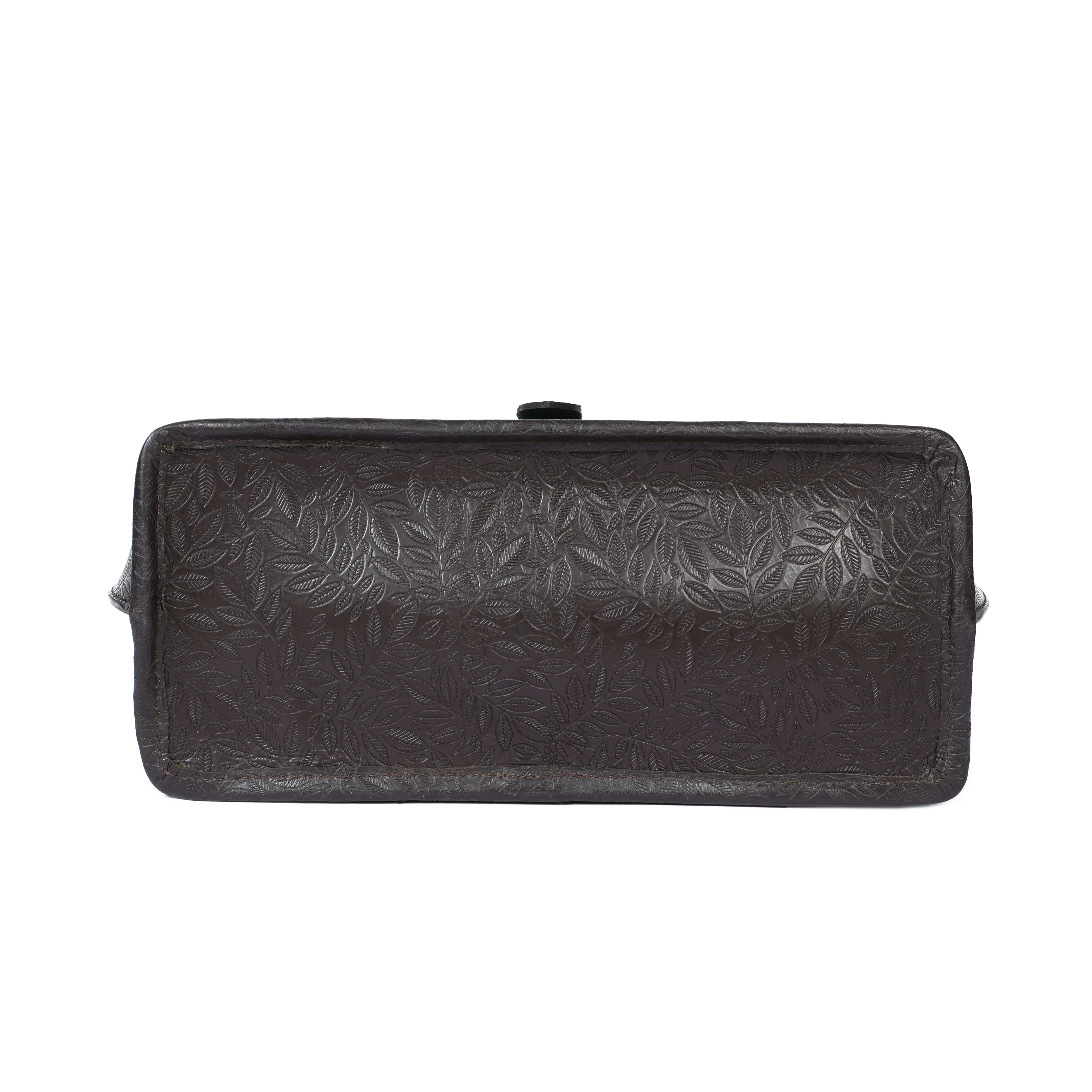 Premium Genuine Black Embossed Leather Tote Bag for Women - Image 13