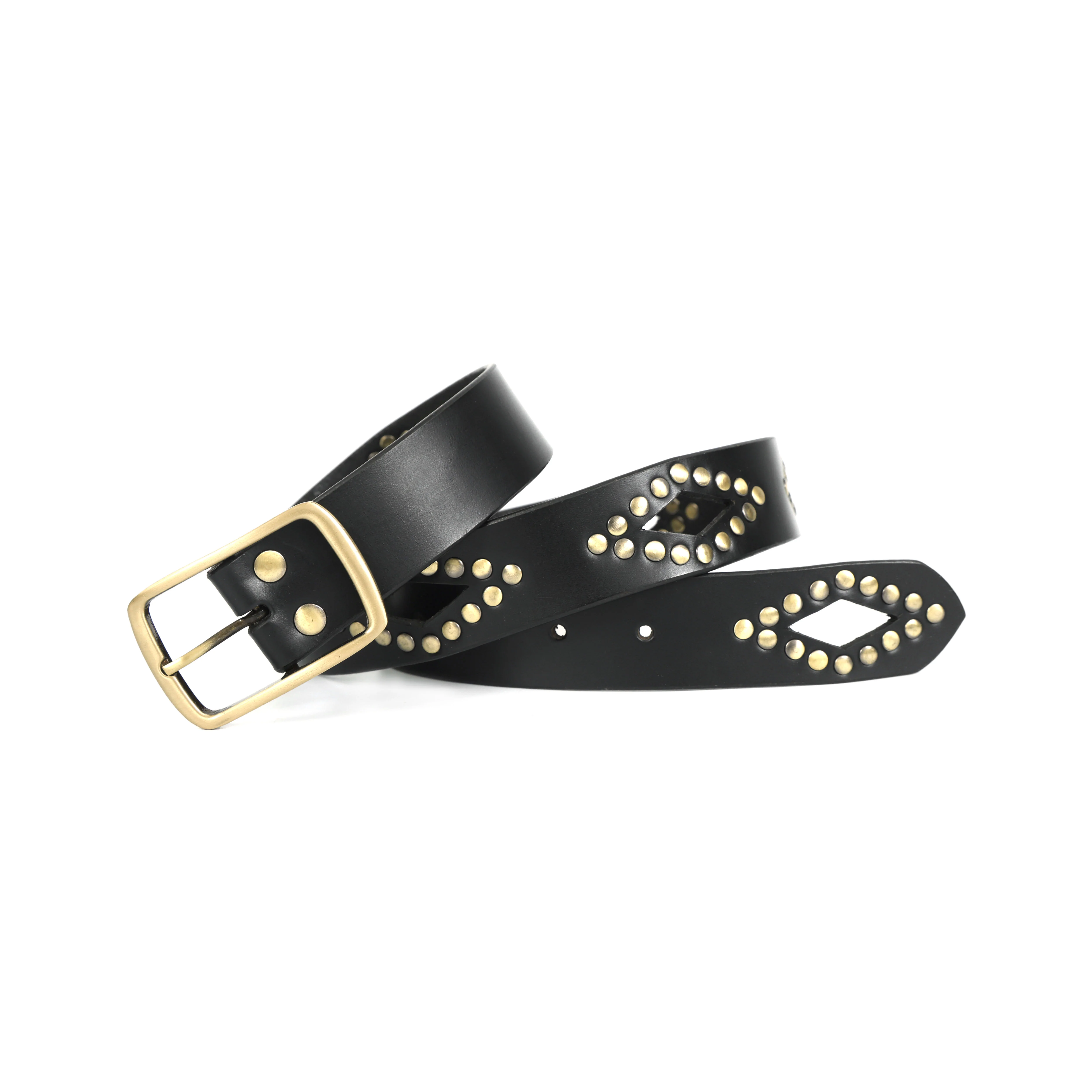 Celtic Trendy Black Studded Belt for Men | Adjustable Stylish Fashion Belt for Jeans & Casual Outfits - Image 2