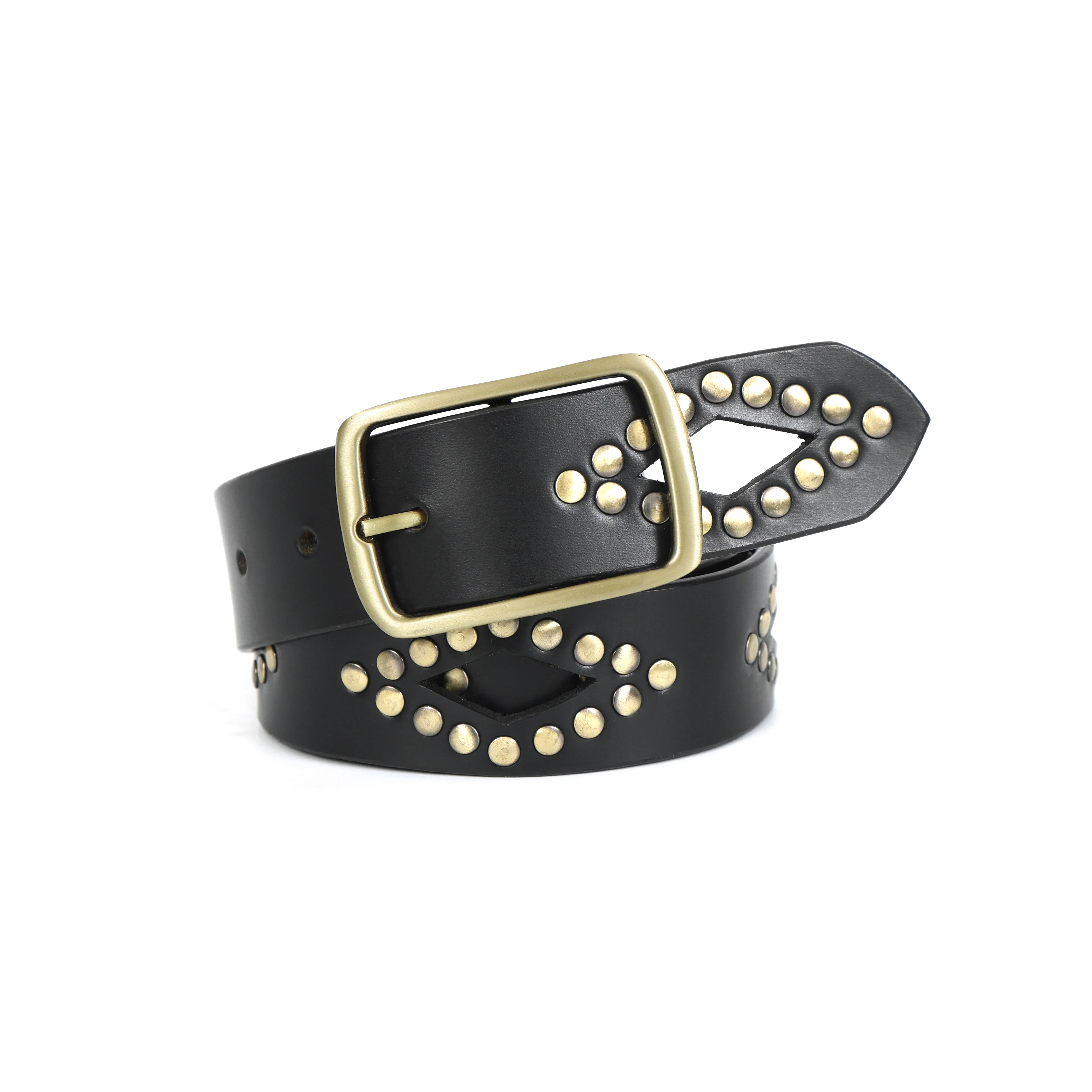Celtic Trendy Black Studded Belt for Men | Adjustable Stylish Fashion Belt for Jeans & Casual Outfits - Image 3