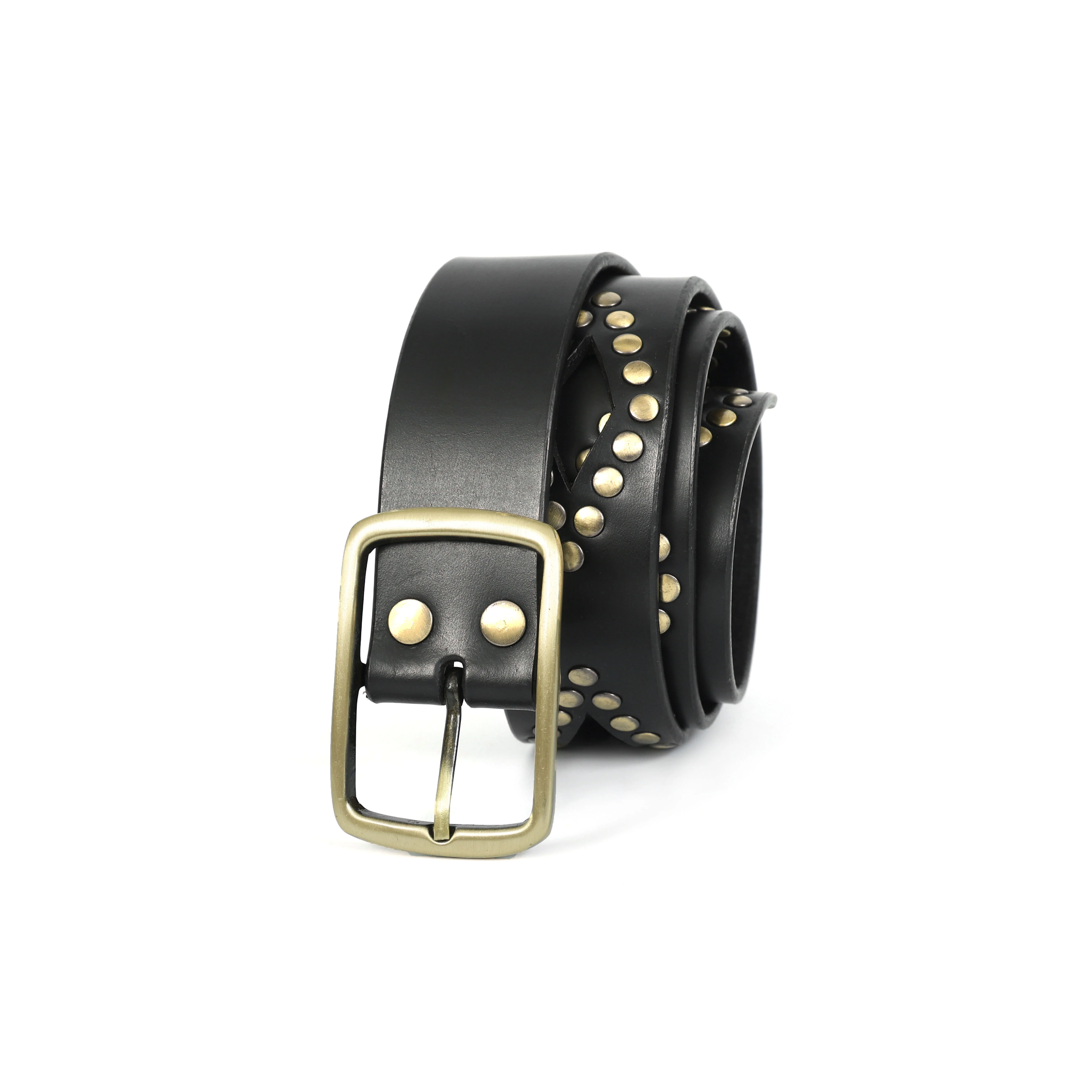 Celtic Trendy Black Studded Belt for Men | Adjustable Stylish Fashion Belt for Jeans & Casual Outfits - Image 4