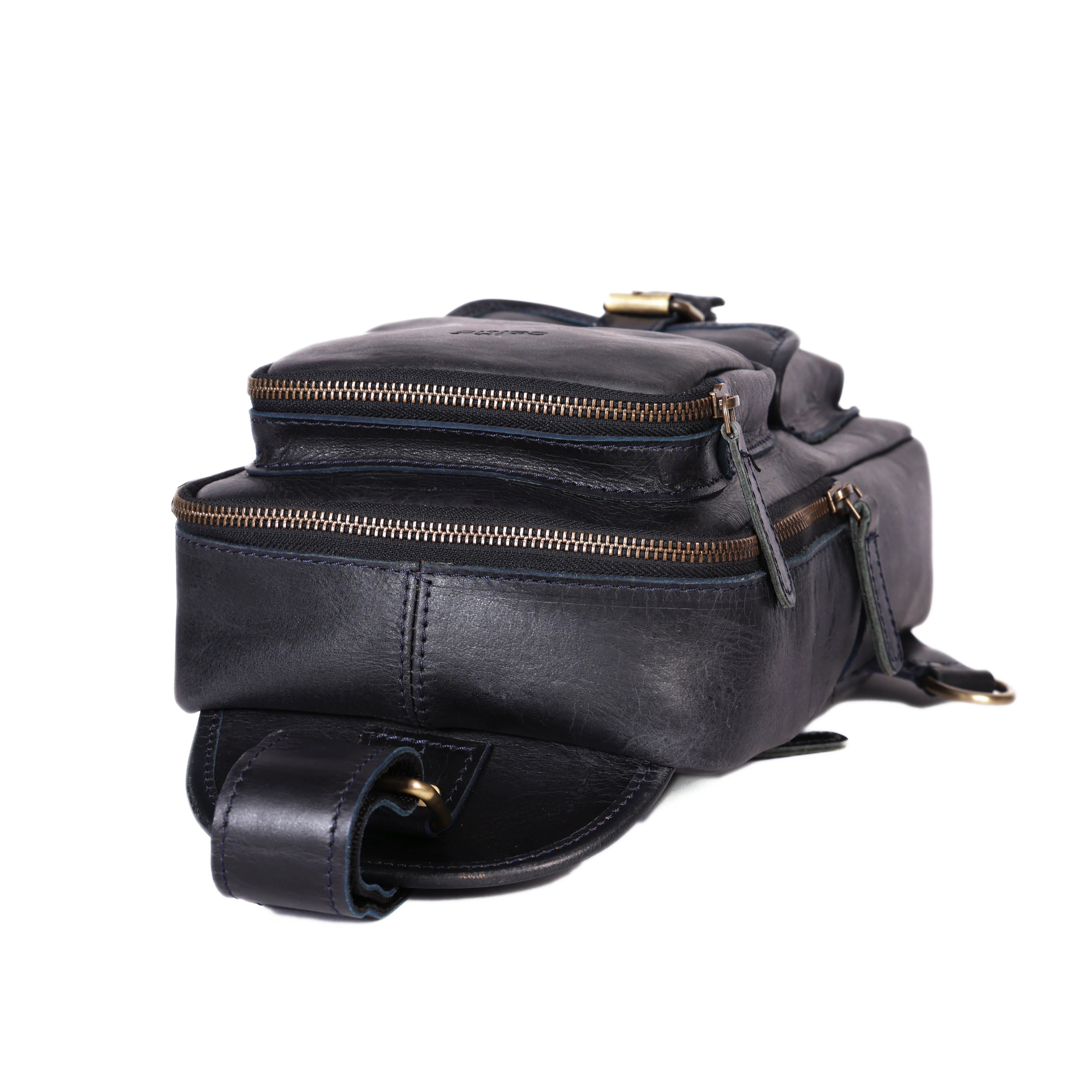 Premium Genuine Leather Crossbody Sling Bag with Multiple Zip Pockets & Adjustable Strap - Image 34