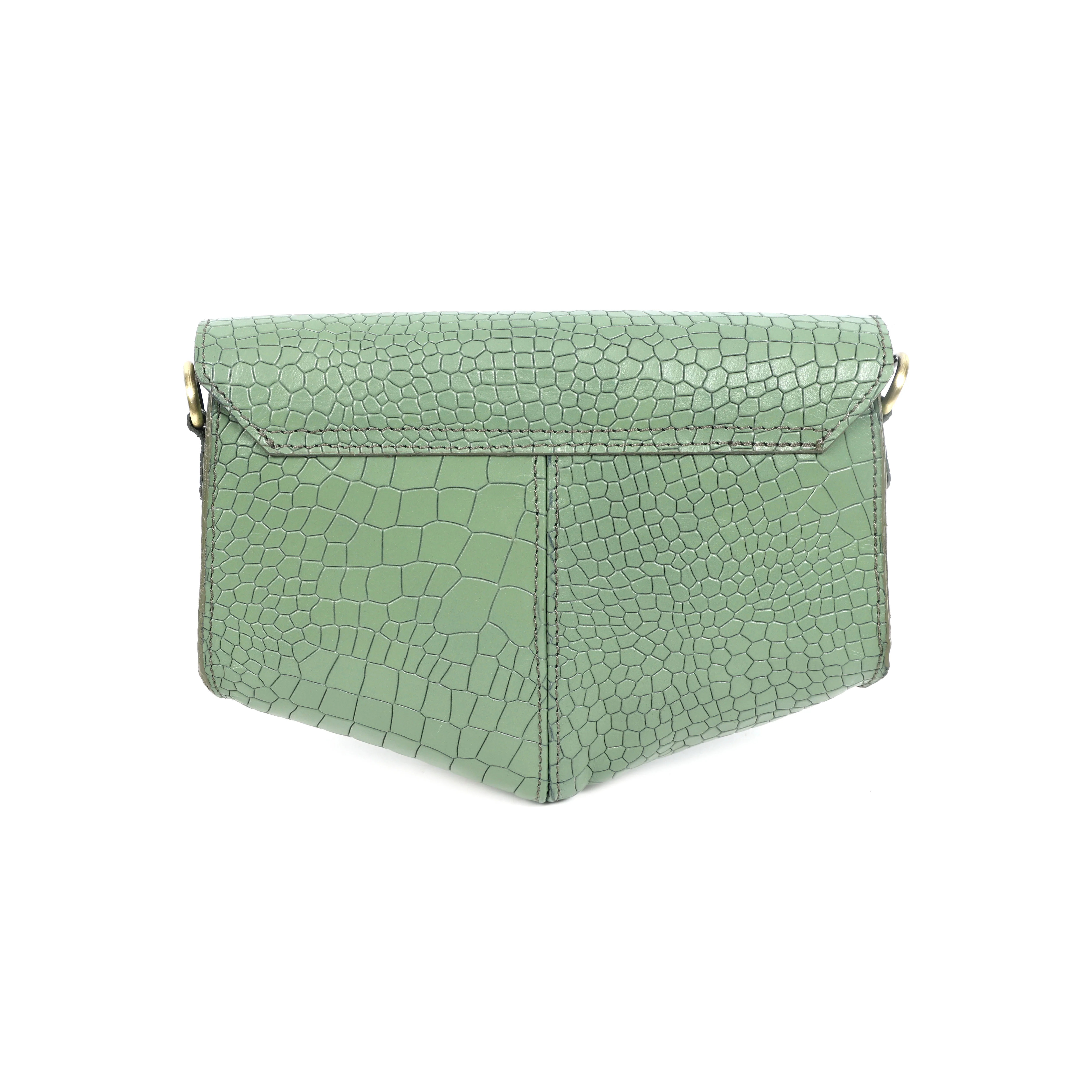 Premium Textured Leather Flap Sling Bag with Adjustable Strap & Inner Zip Pocket - Image 12