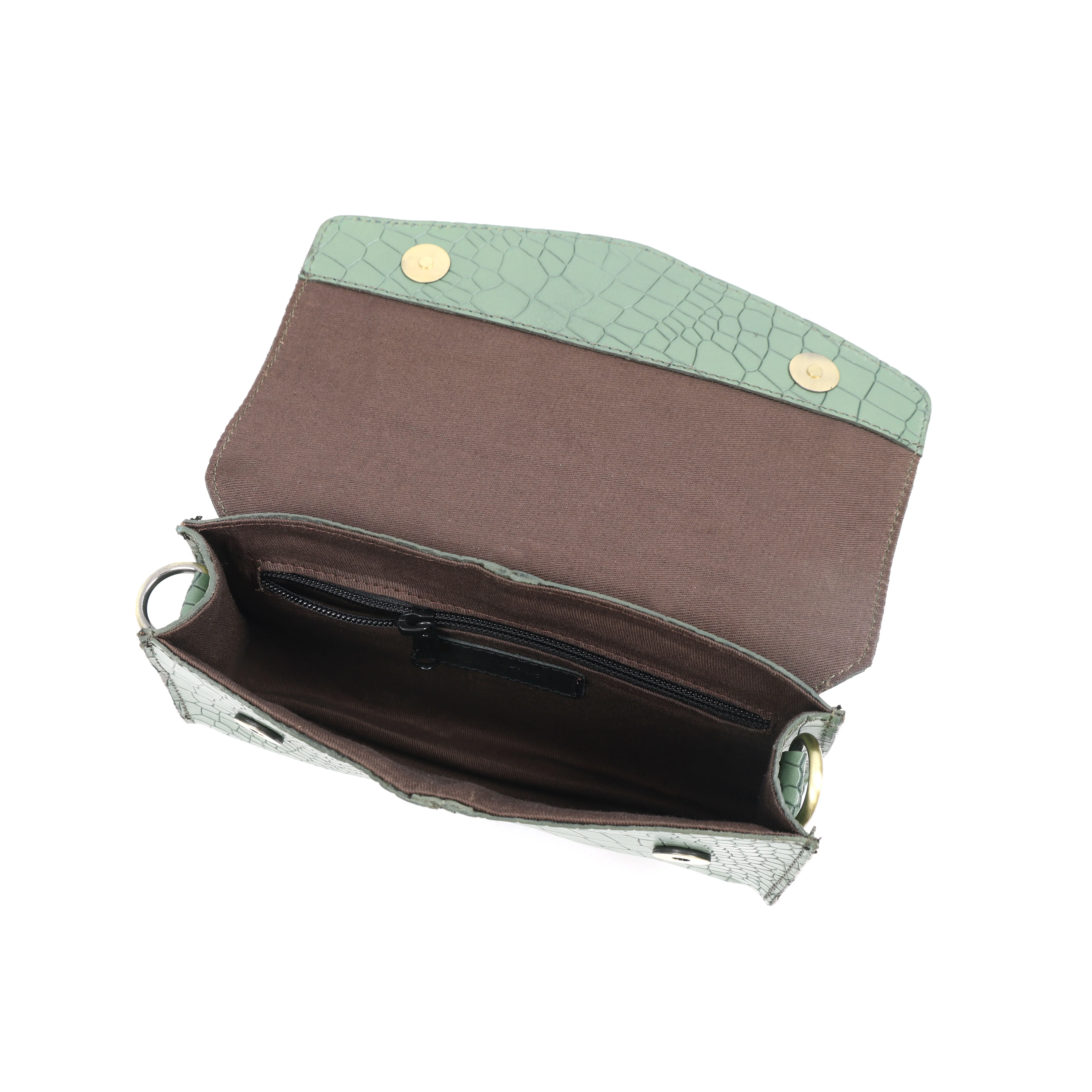 Premium Textured Leather Flap Sling Bag with Adjustable Strap & Inner Zip Pocket - Image 18