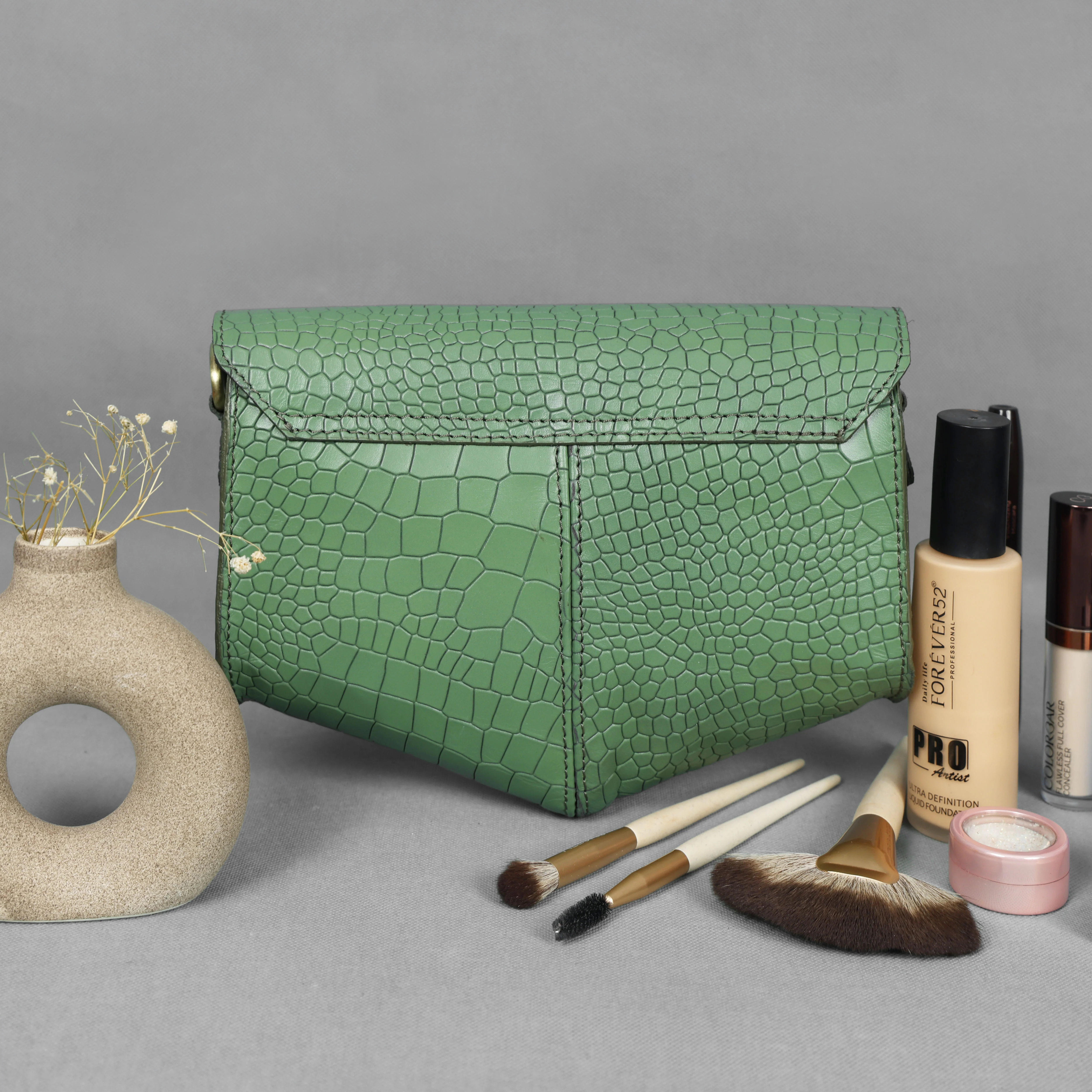 Premium Textured Leather Flap Sling Bag with Adjustable Strap & Inner Zip Pocket - Image 21