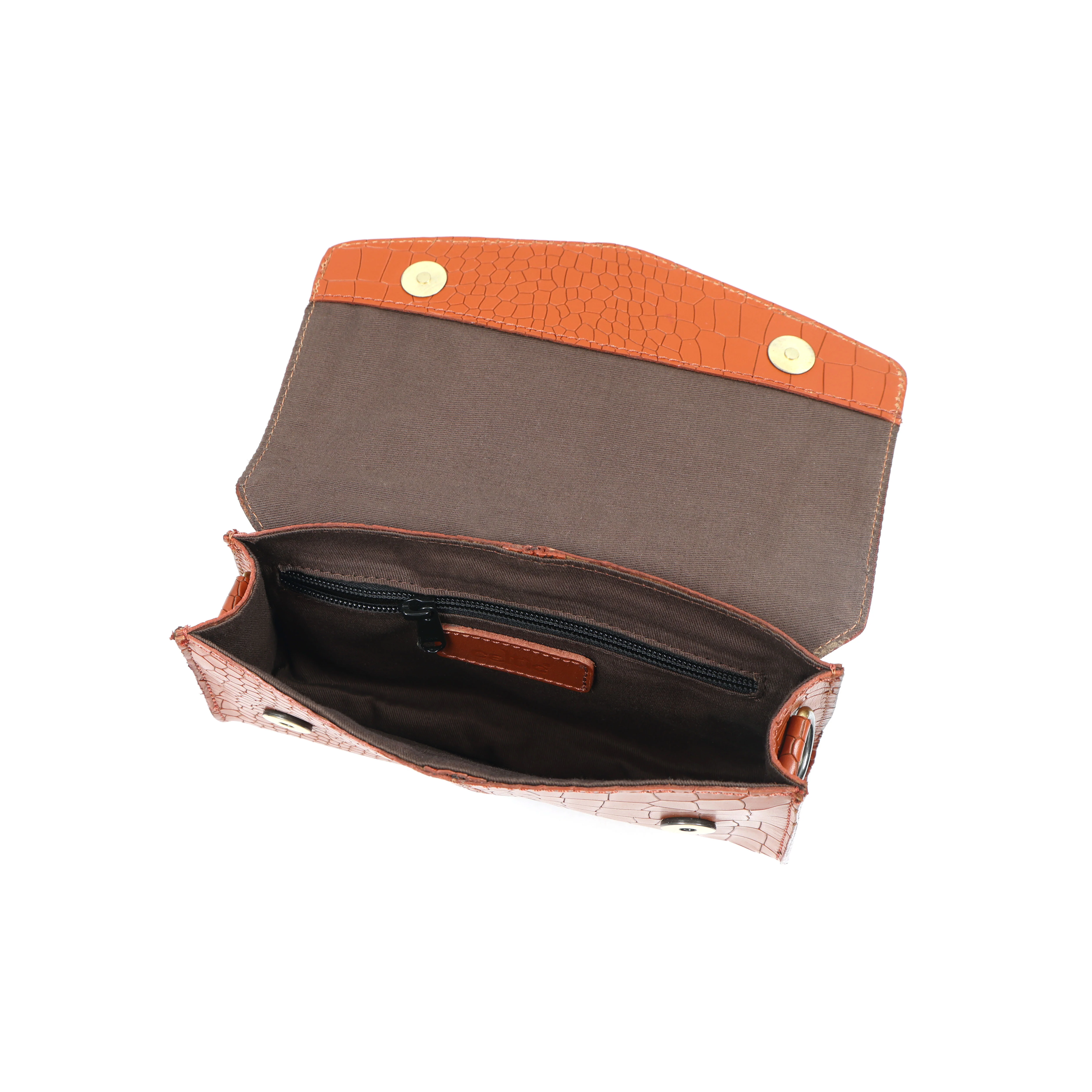 Premium Textured Leather Flap Sling Bag with Adjustable Strap & Inner Zip Pocket - Image 22