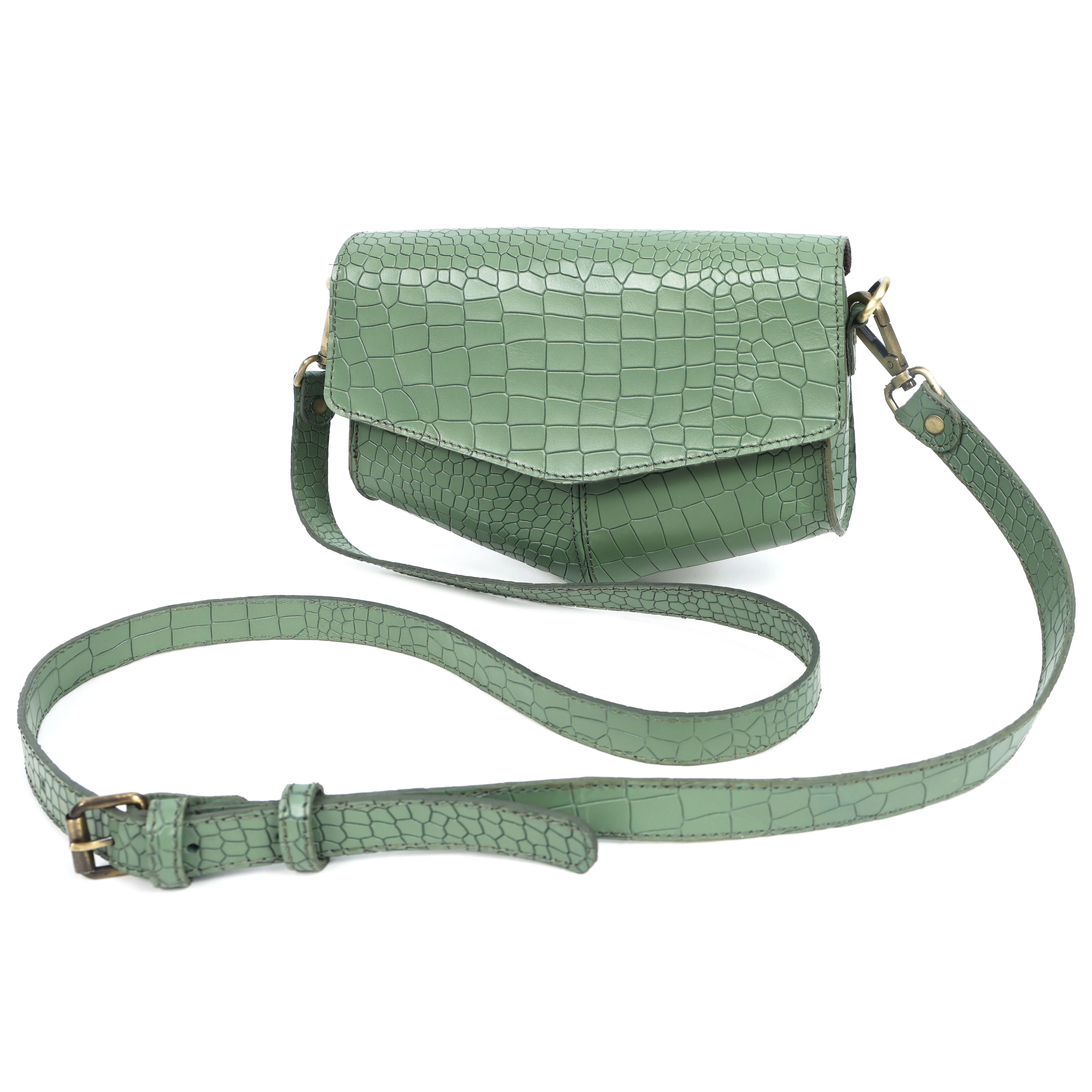 Premium Textured Leather Flap Sling Bag with Adjustable Strap & Inner Zip Pocket - Image 4