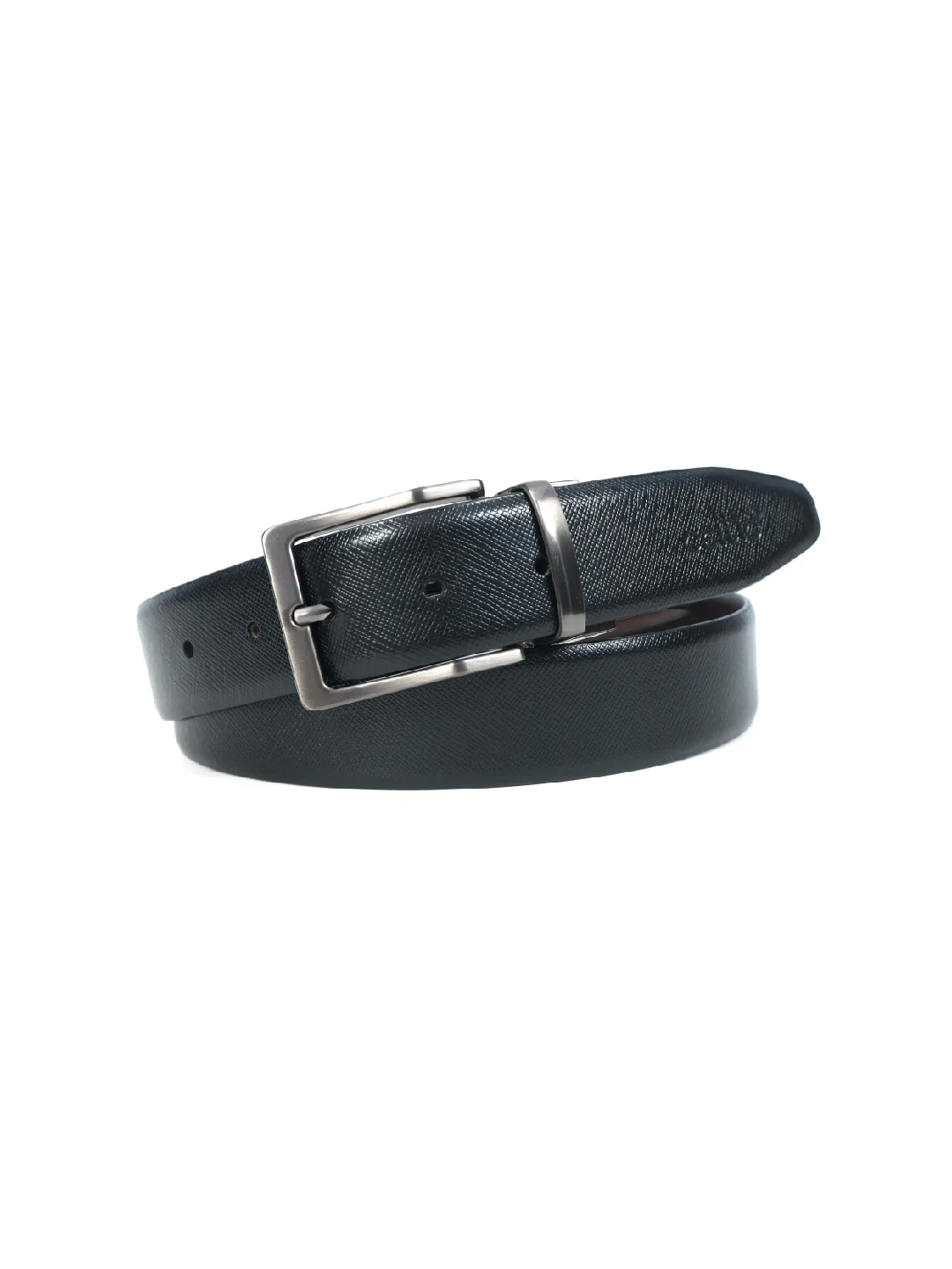 Unisex Reversible LeatherBelt Dual-Tone Brown Black Rotating Buckle Casual Formal - Image 2