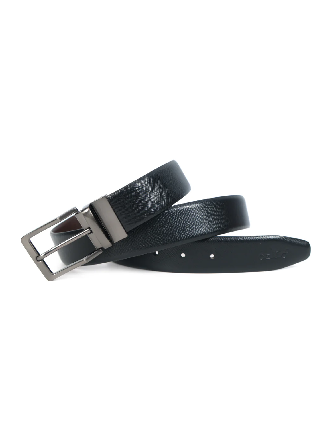 Unisex Reversible LeatherBelt Dual-Tone Brown Black Rotating Buckle Casual Formal - Image 6