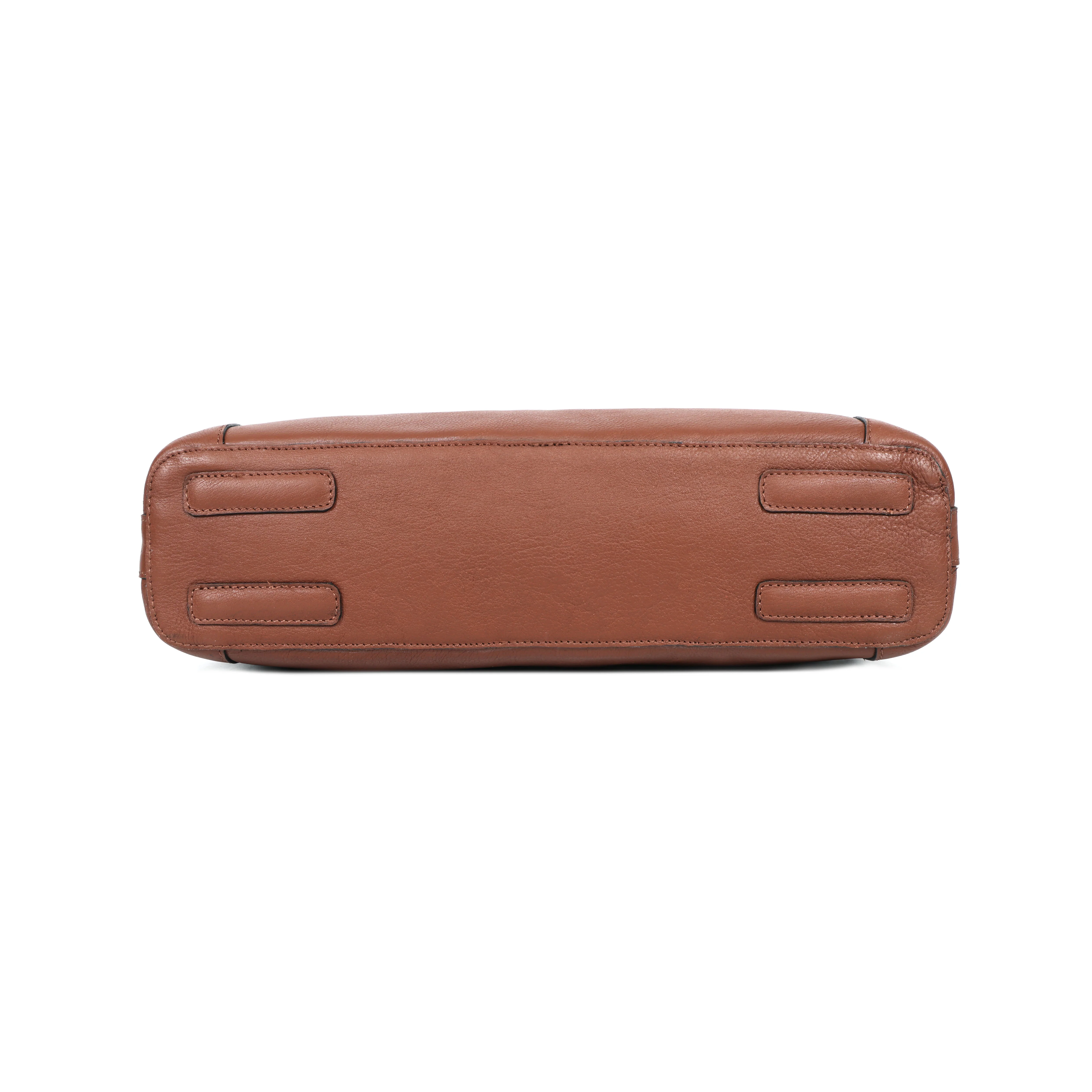 Premium Genuine Leather Laptop bag with Detachable Strap & Multi Zip Pockets - Image 5