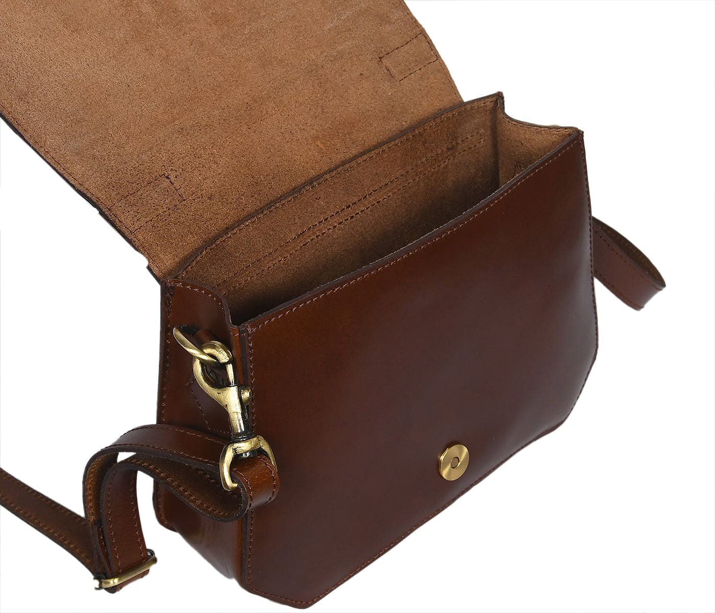 Premium Leather Mini Satchel Sling Crossbody Bag - Image 17