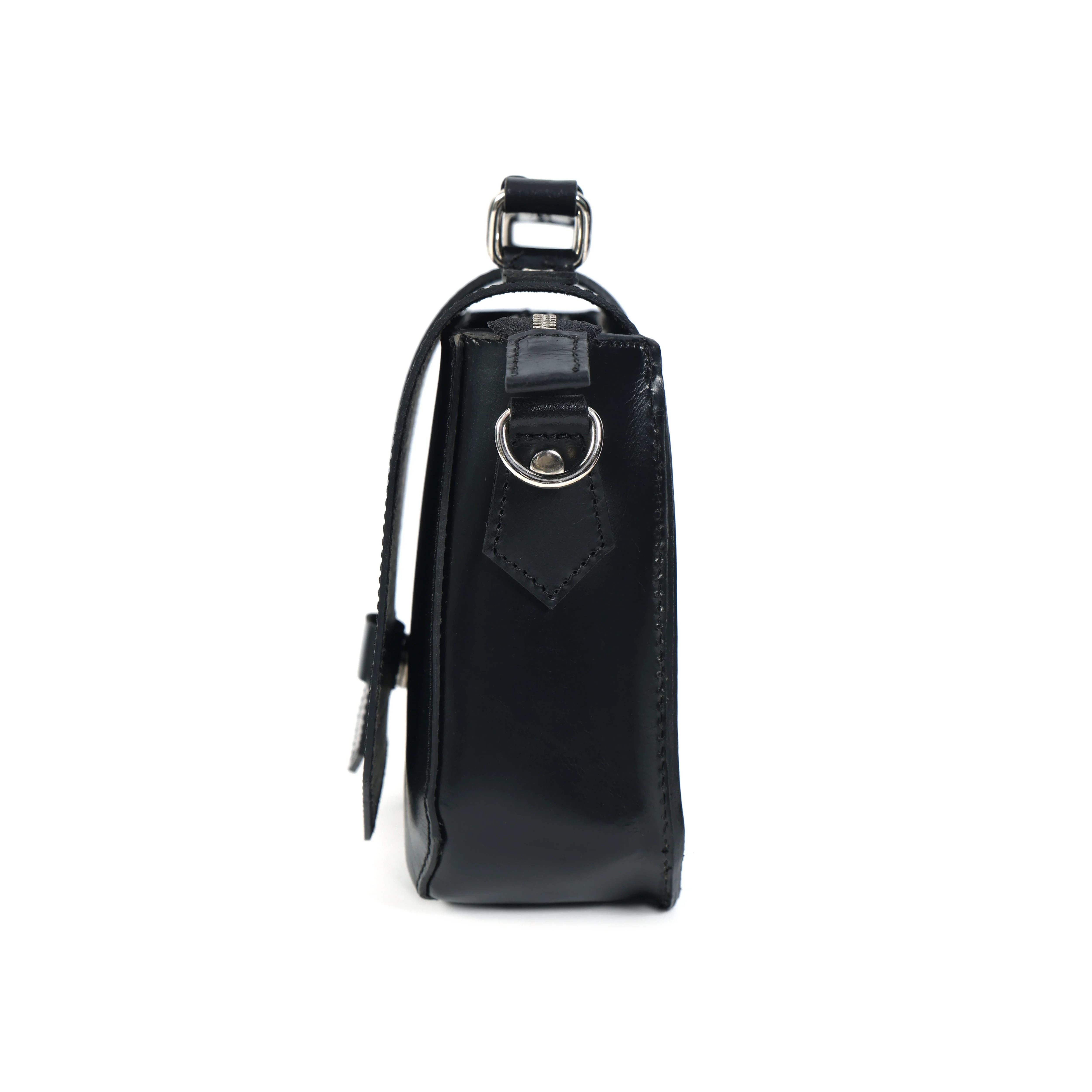 Premium Leather Mini Satchel Sling Crossbody Bag - Image 19