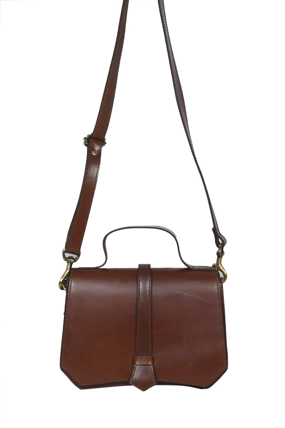 Premium Leather Mini Satchel Sling Crossbody Bag - Image 7