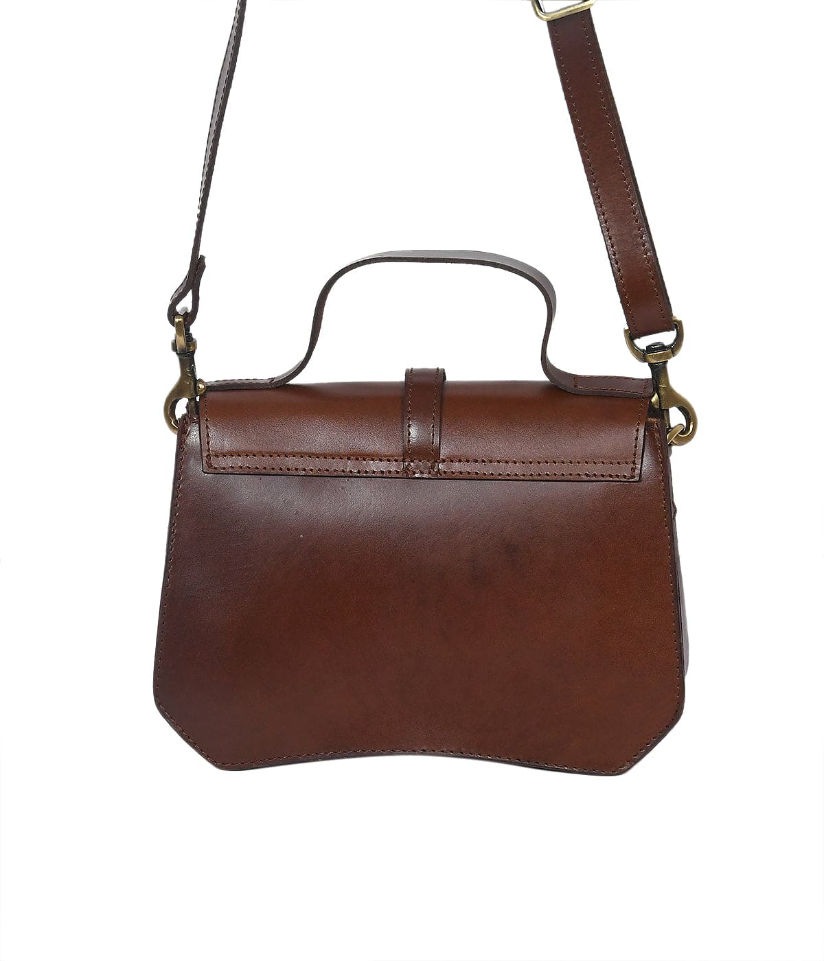 Premium Leather Mini Satchel Sling Crossbody Bag - Image 9
