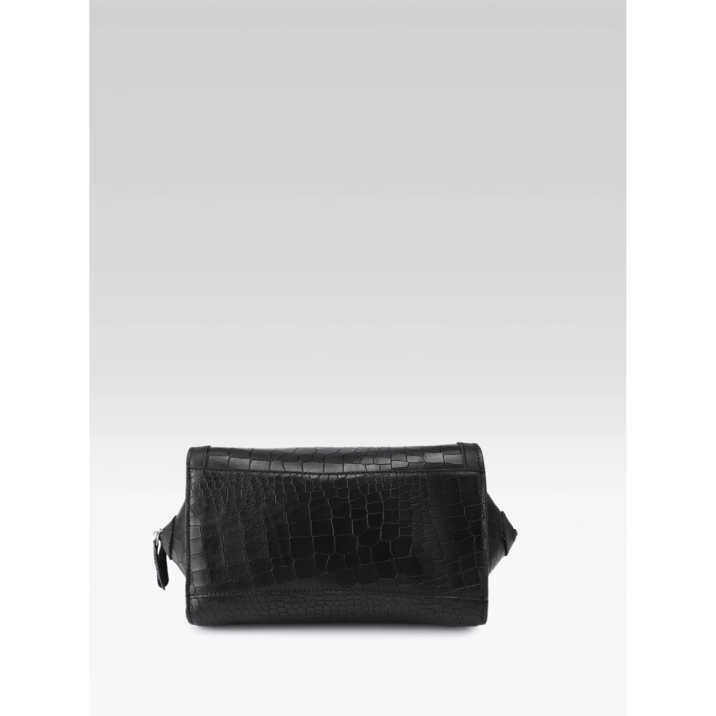 Premium Genuine Textured Leather  Satchel Handbag with Dual Handles, Detachable Strap & Zip Pockets - Image 19