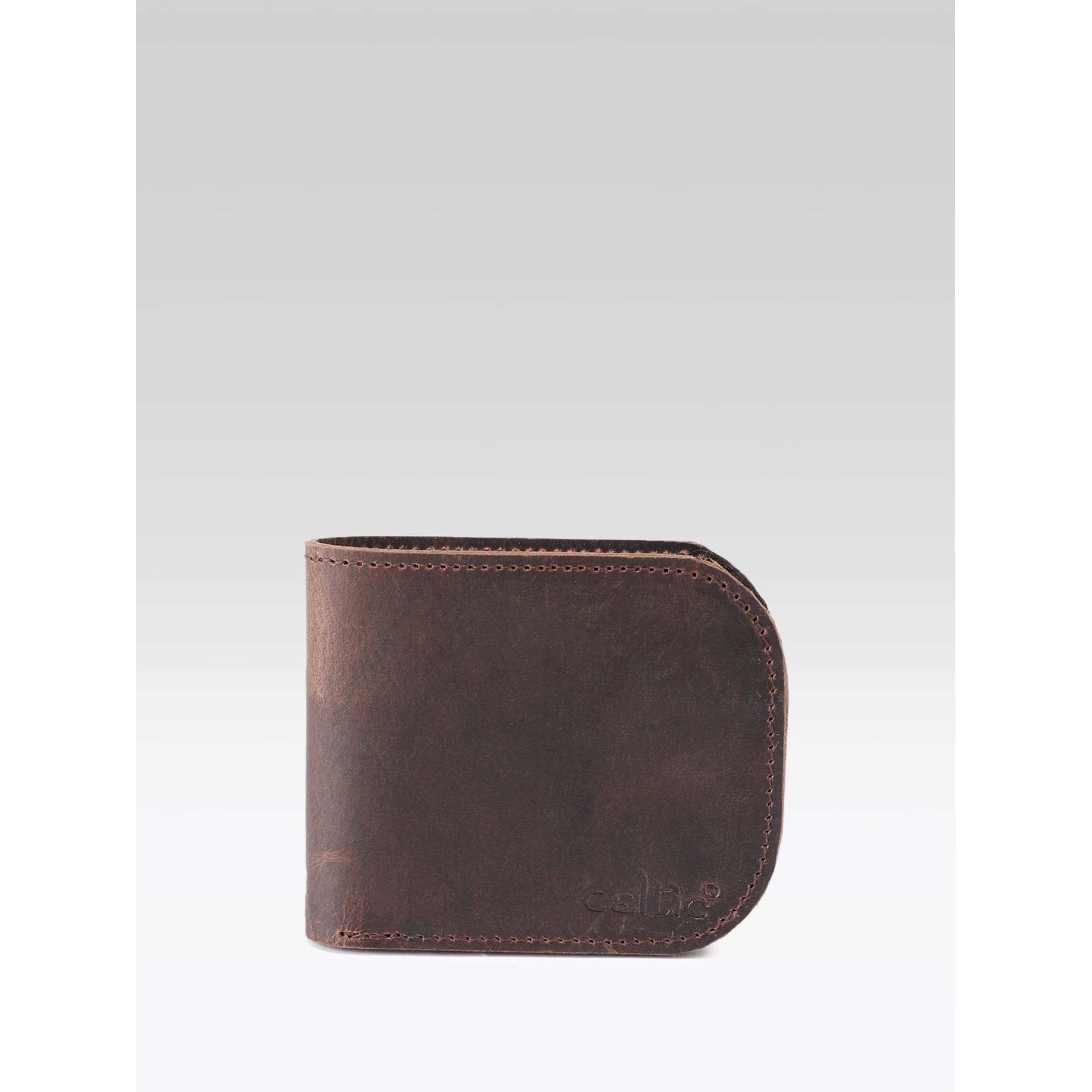 Premium Dual tone Genuine Leather Slim Bi-Fold Wallet - Image 2